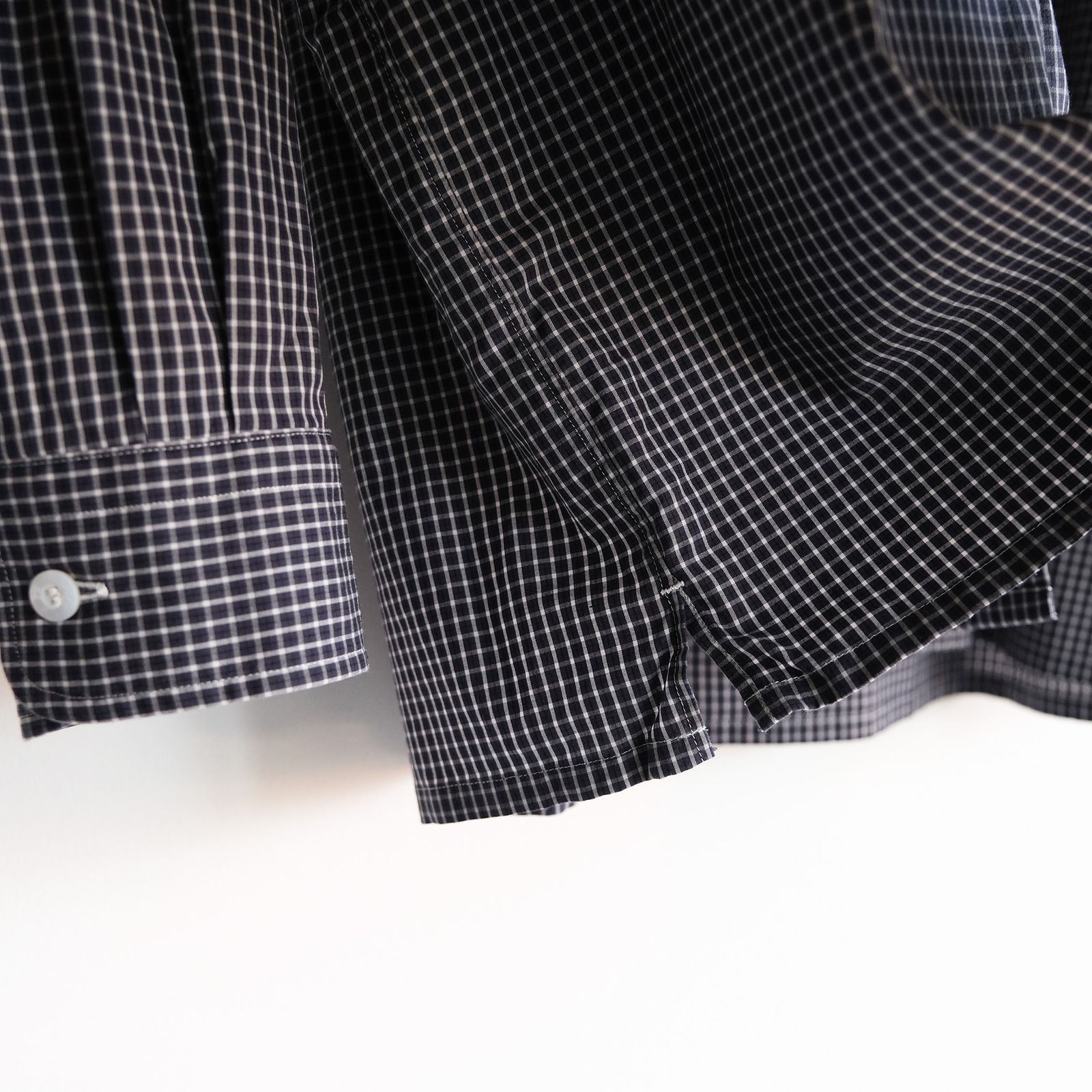 Check Open Collar Shirts -シャツ-（Blue Check / ブルーチェック）