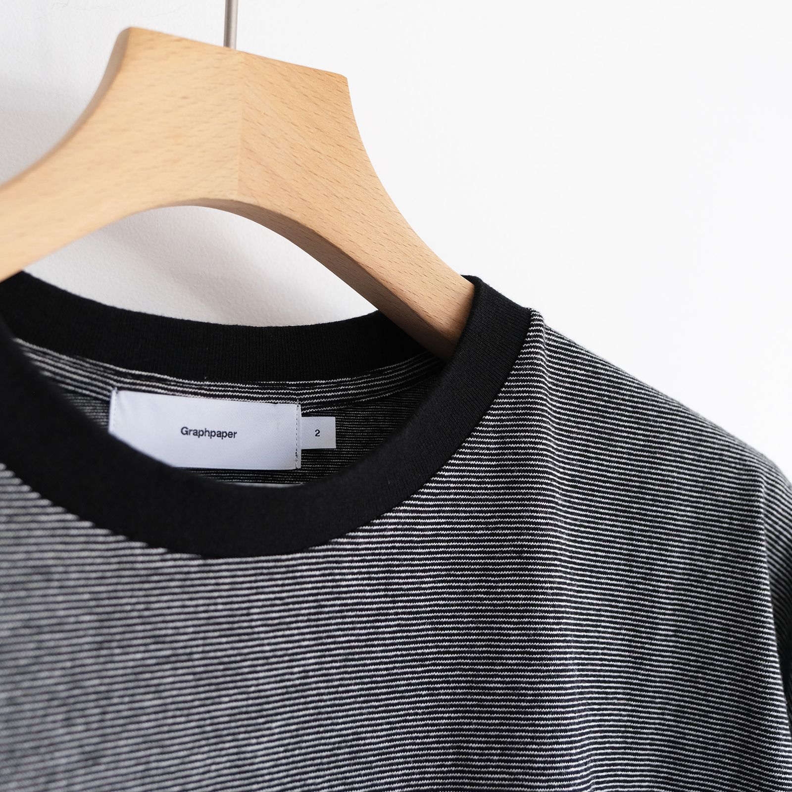 Gradient Border L/S Tee -Tシャツ-（Black / ブラック）