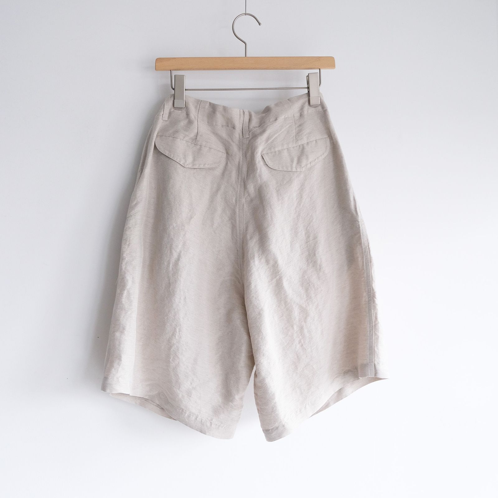 Linen Cupro Hopsack Military Shorts -ショーツ-（Ivory / アイボリー）GM261-40378