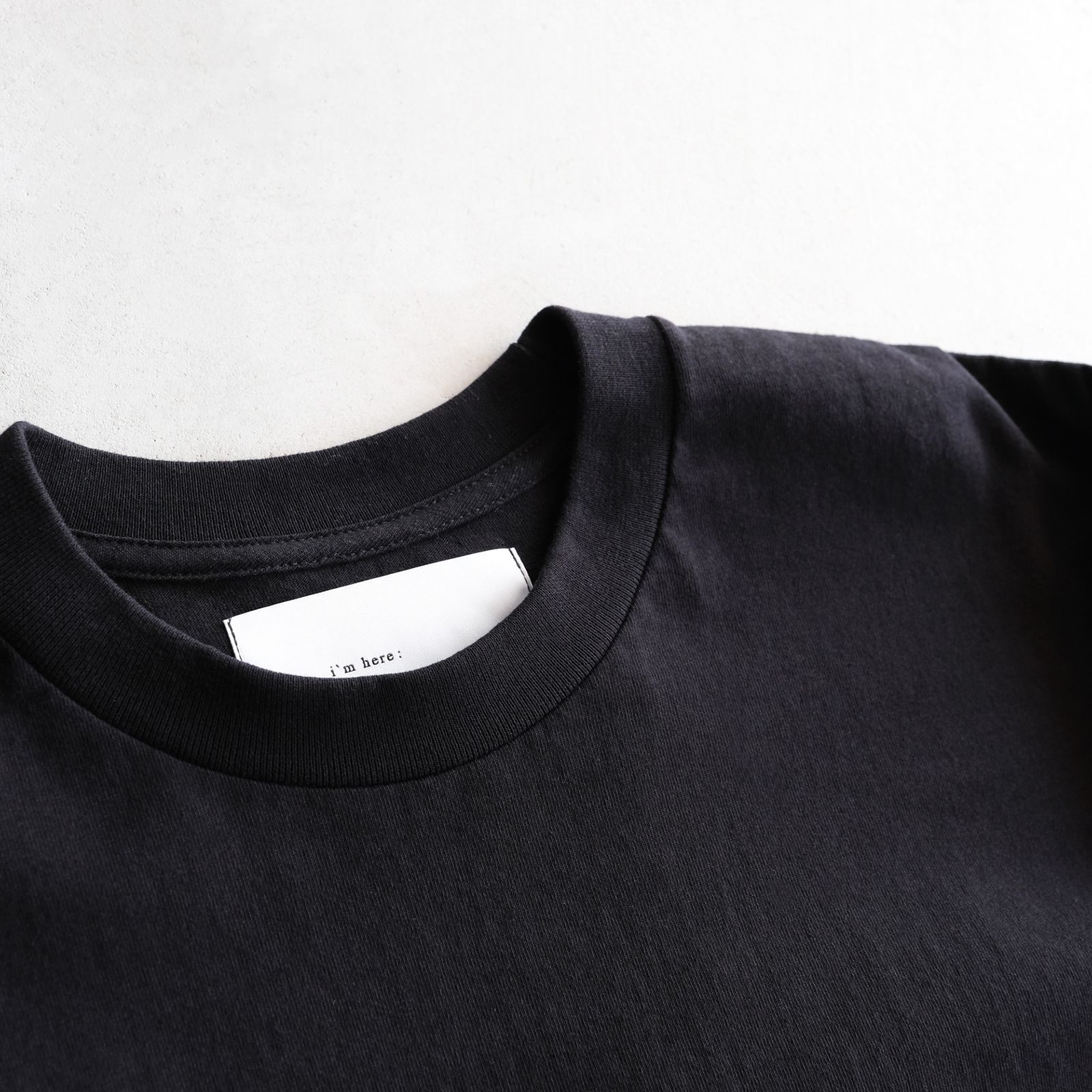 Washable Leather Sleeve：L/S T-Shirts -Tシャツ（Black / ブラック）