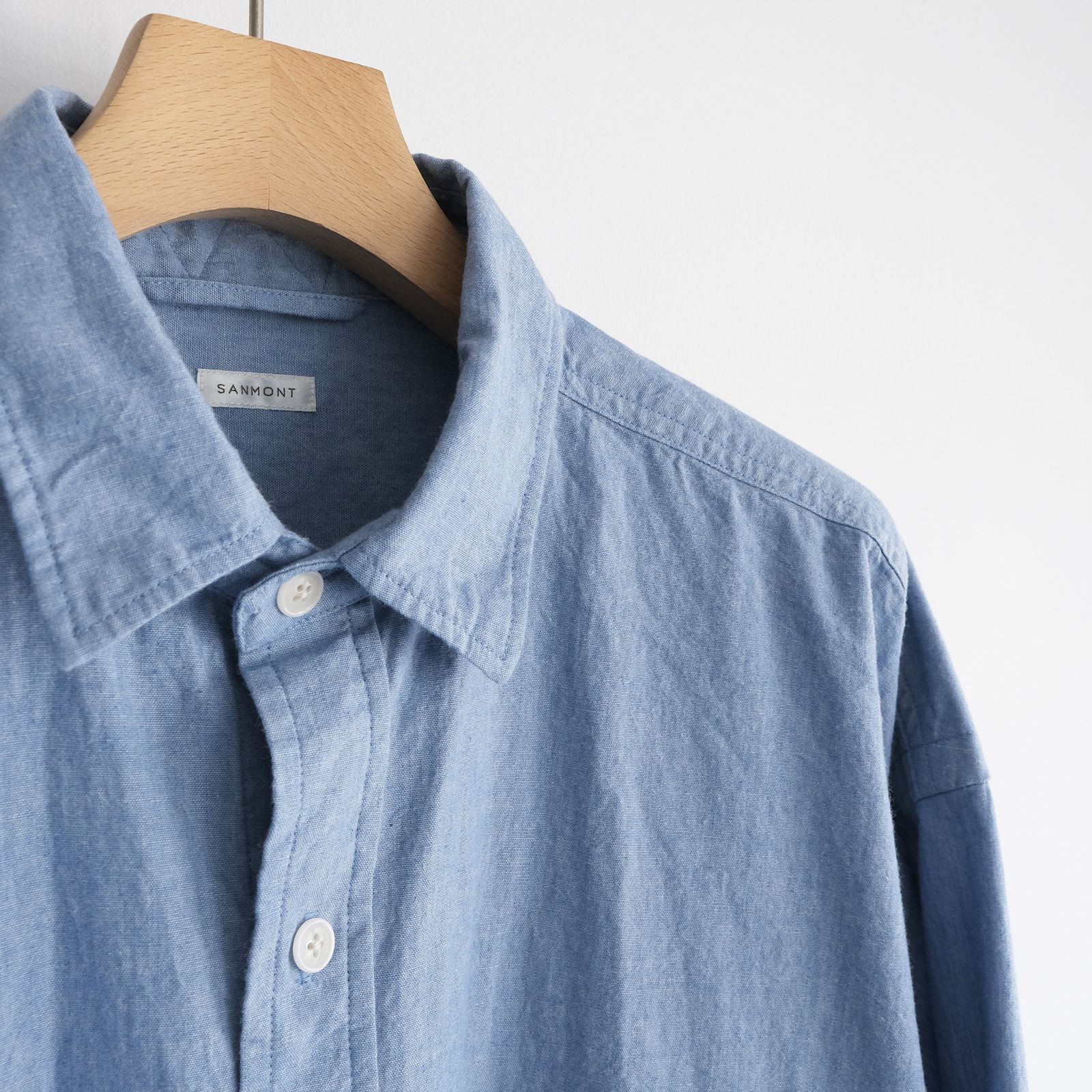 Cotton Chambray Work Shirt -シャツ-（Blue / ブルー）