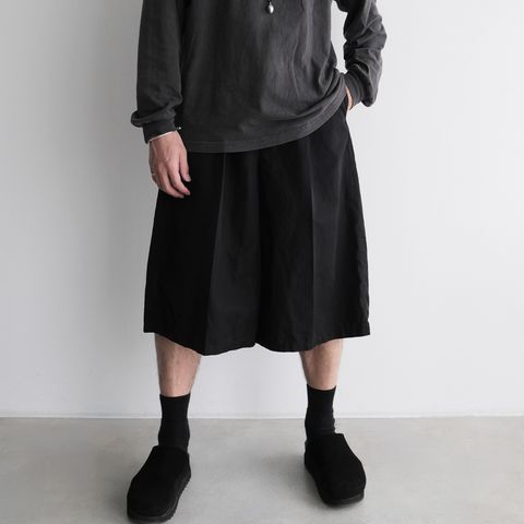 Cotton Washer Half Pants -ショーツ-（Black / ブラック）