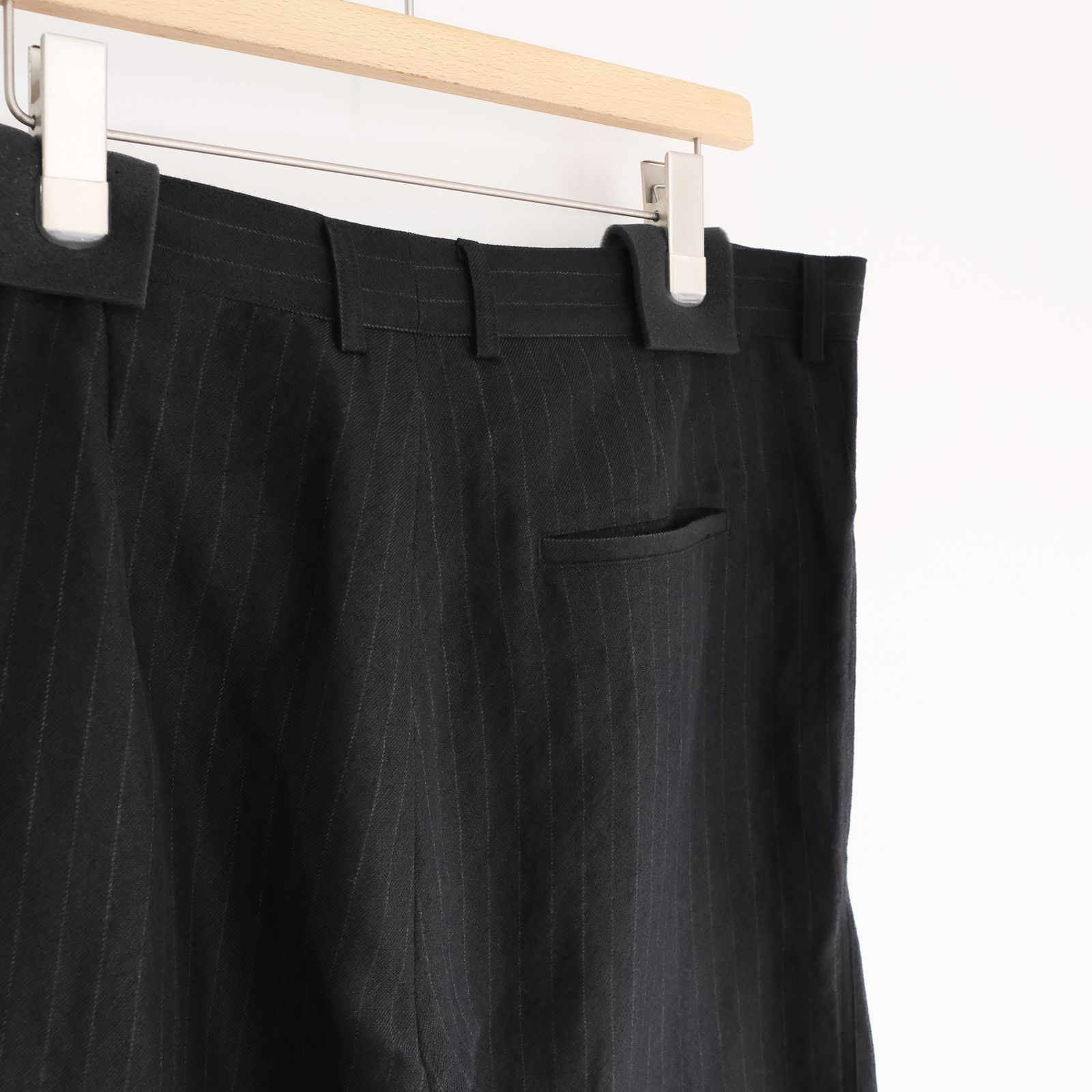 Pin-stripe Trousers -パンツ-（Black / ブラック）