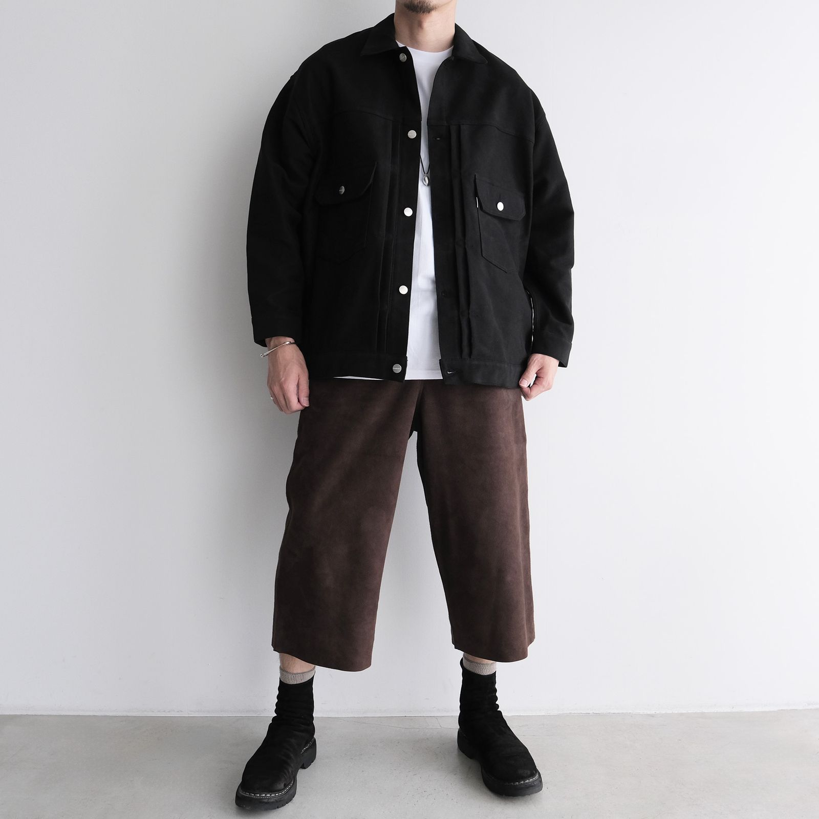 Cotton Double Serge Jacket -ジャケット-（Black / ブラック）GM263-20450