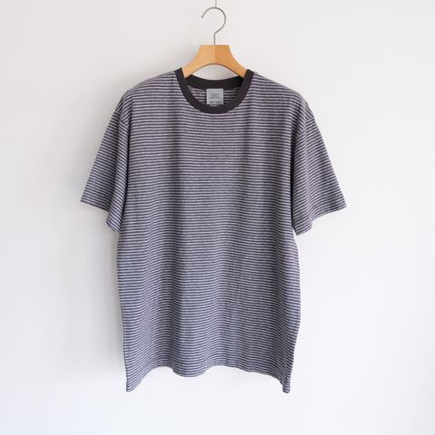 Old Border S/S T-Shirt -Tシャツ-（Charcoal×Purple / チャコール×パープル）
