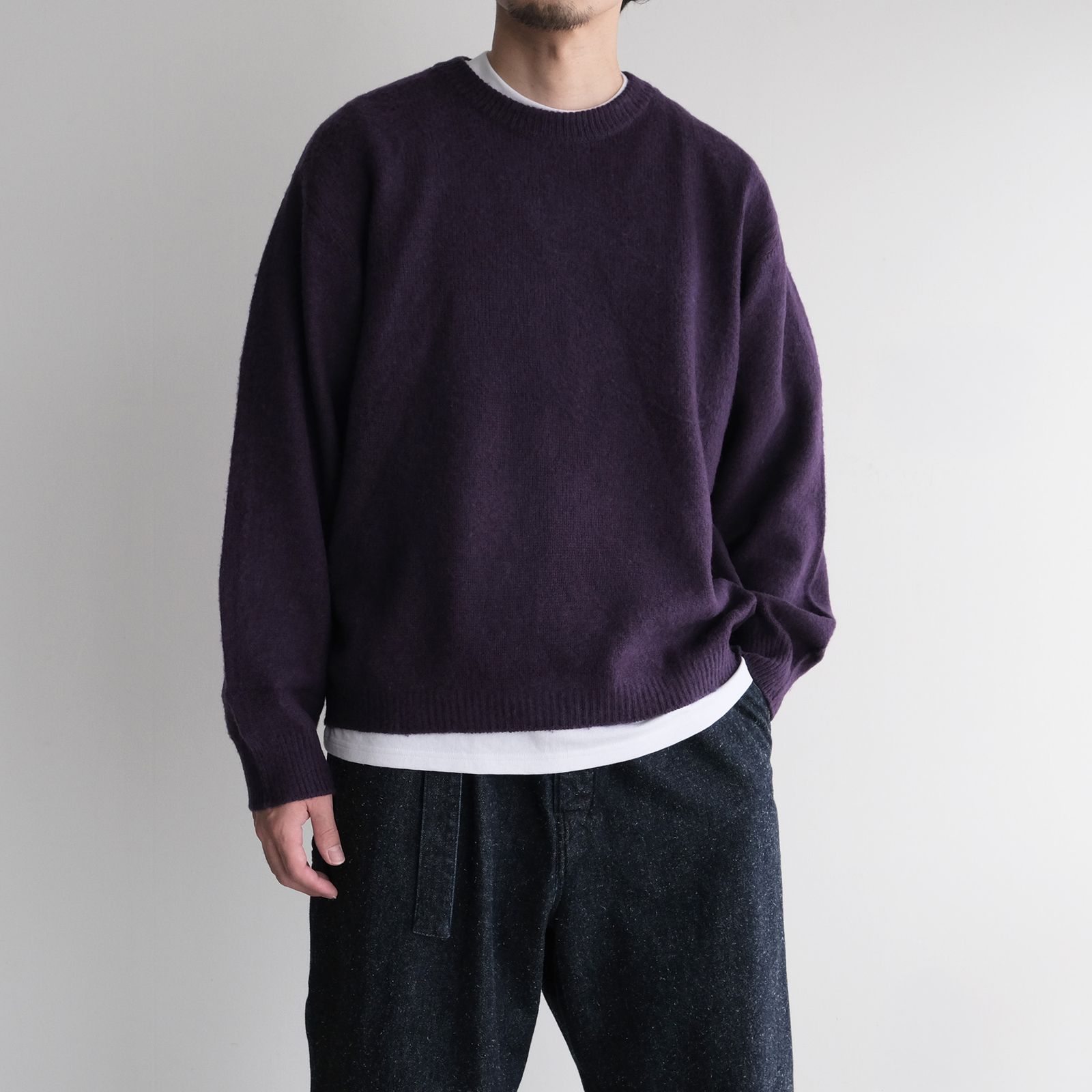 Crew Neck Knit -ニット-（Purple / パープル）