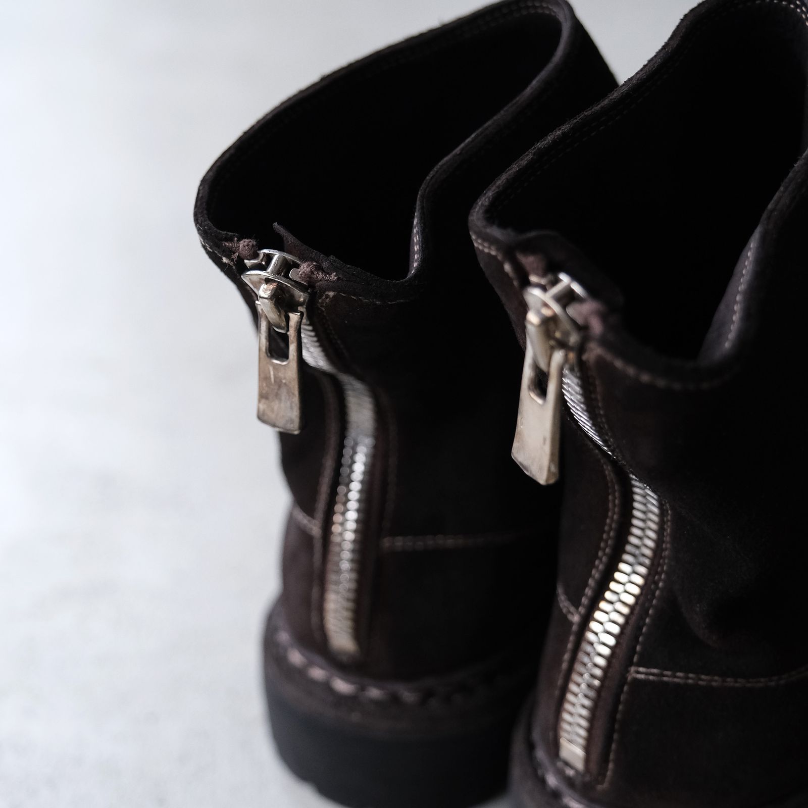 GUIDI - 796V_N Calf Reverse Shoes Back Zip Boot -ブーツ