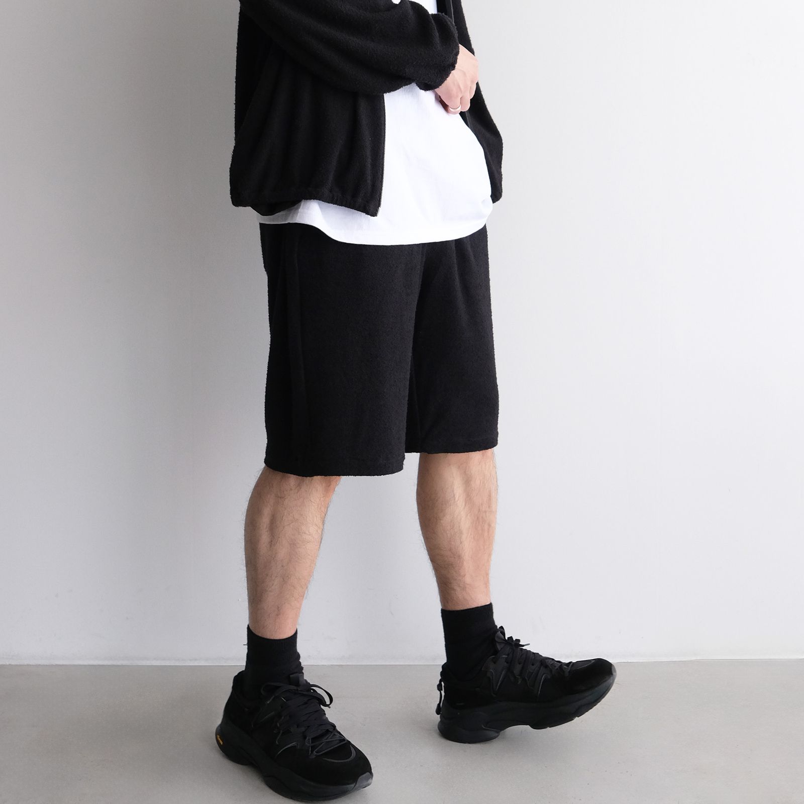 "towel Cloth Shorts Pants" -ショーツ-（Black / ブラック）