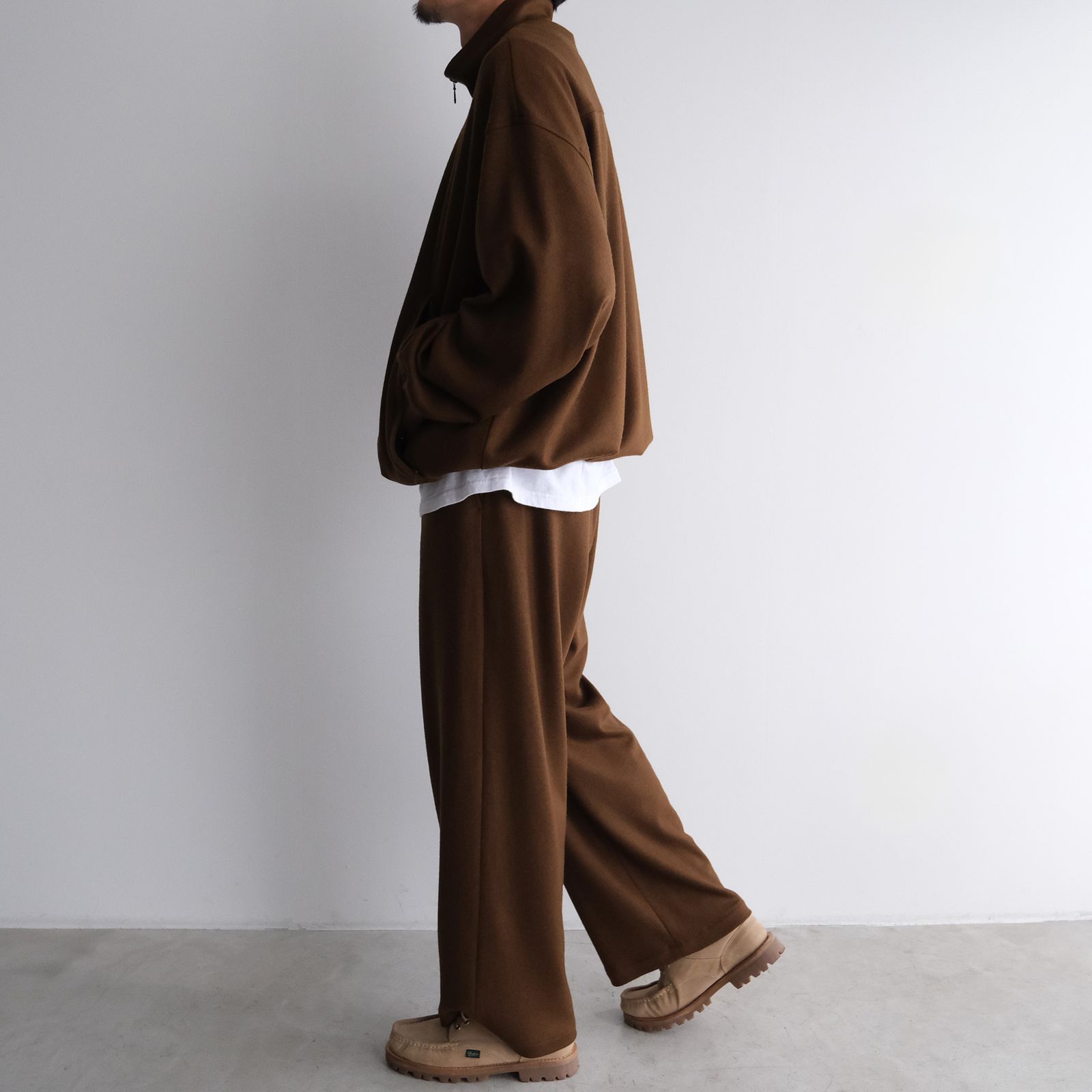 Wool Smooth Flannel Track Blouson -ブルゾン-（Brown / ブラウン）GU253-30220B