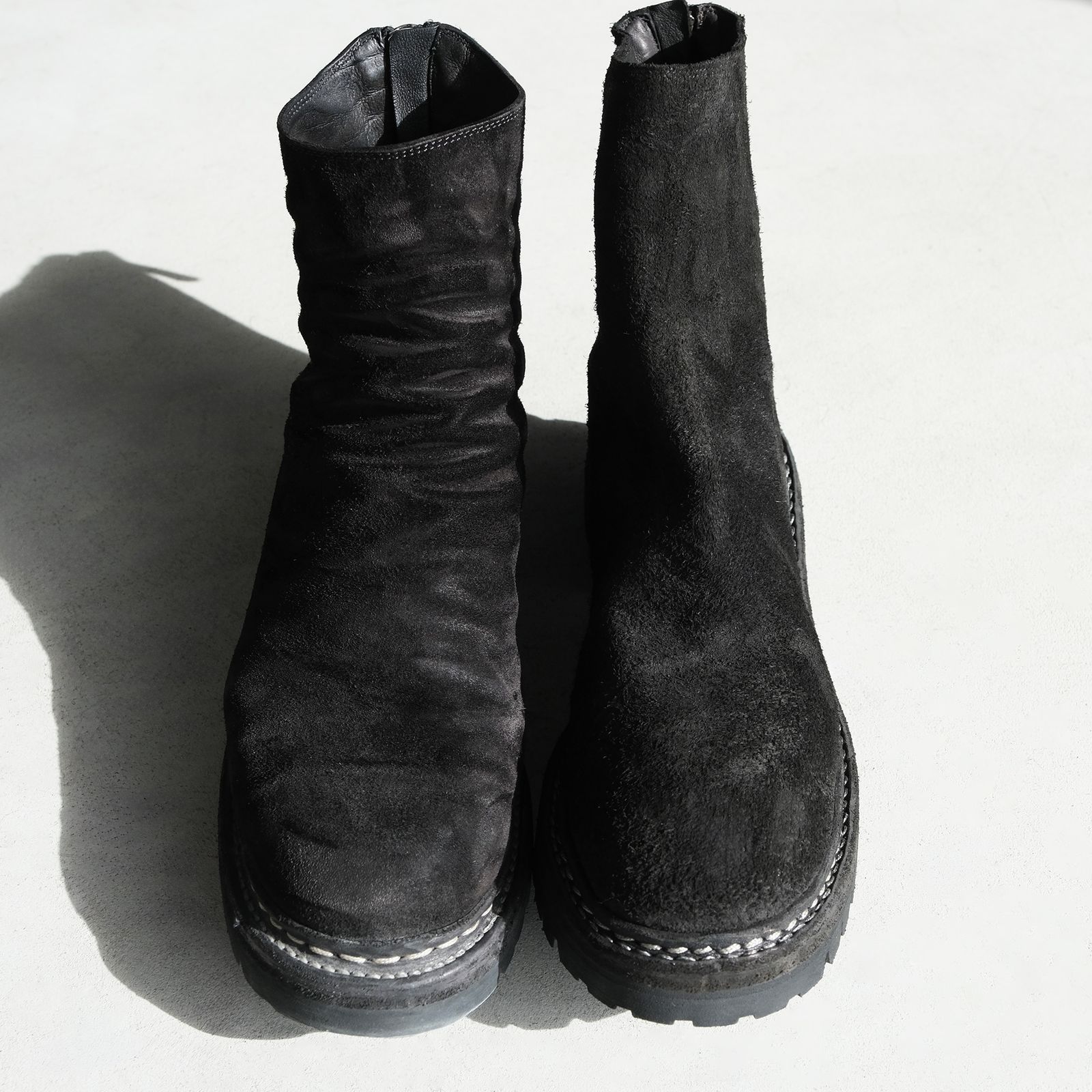 796V_N Horse Reverse Back Zip Boot -ブーツ-（Black / ブラック）