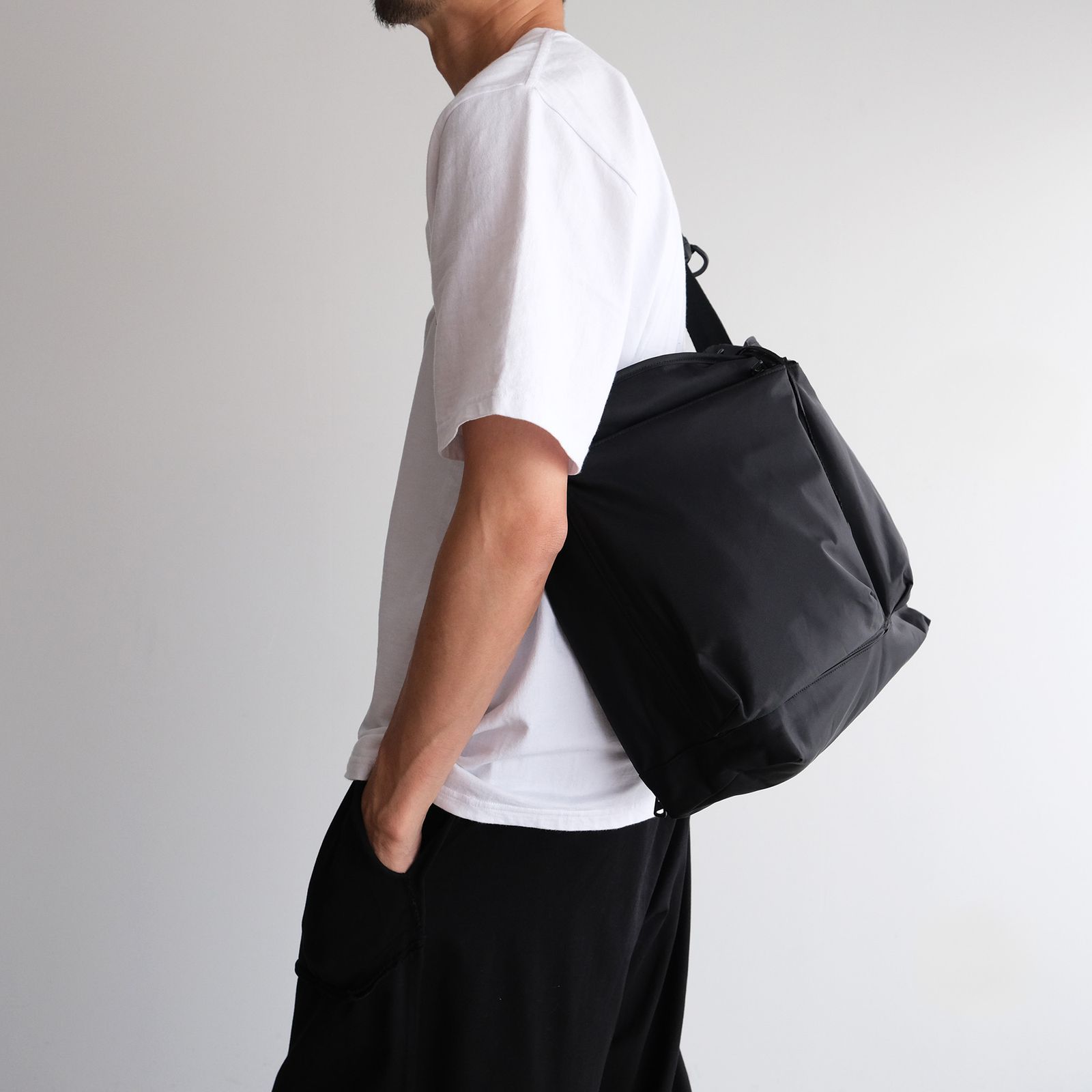 Recycle Twill Courier Shoulder -バッグ-（Black / ブラック）