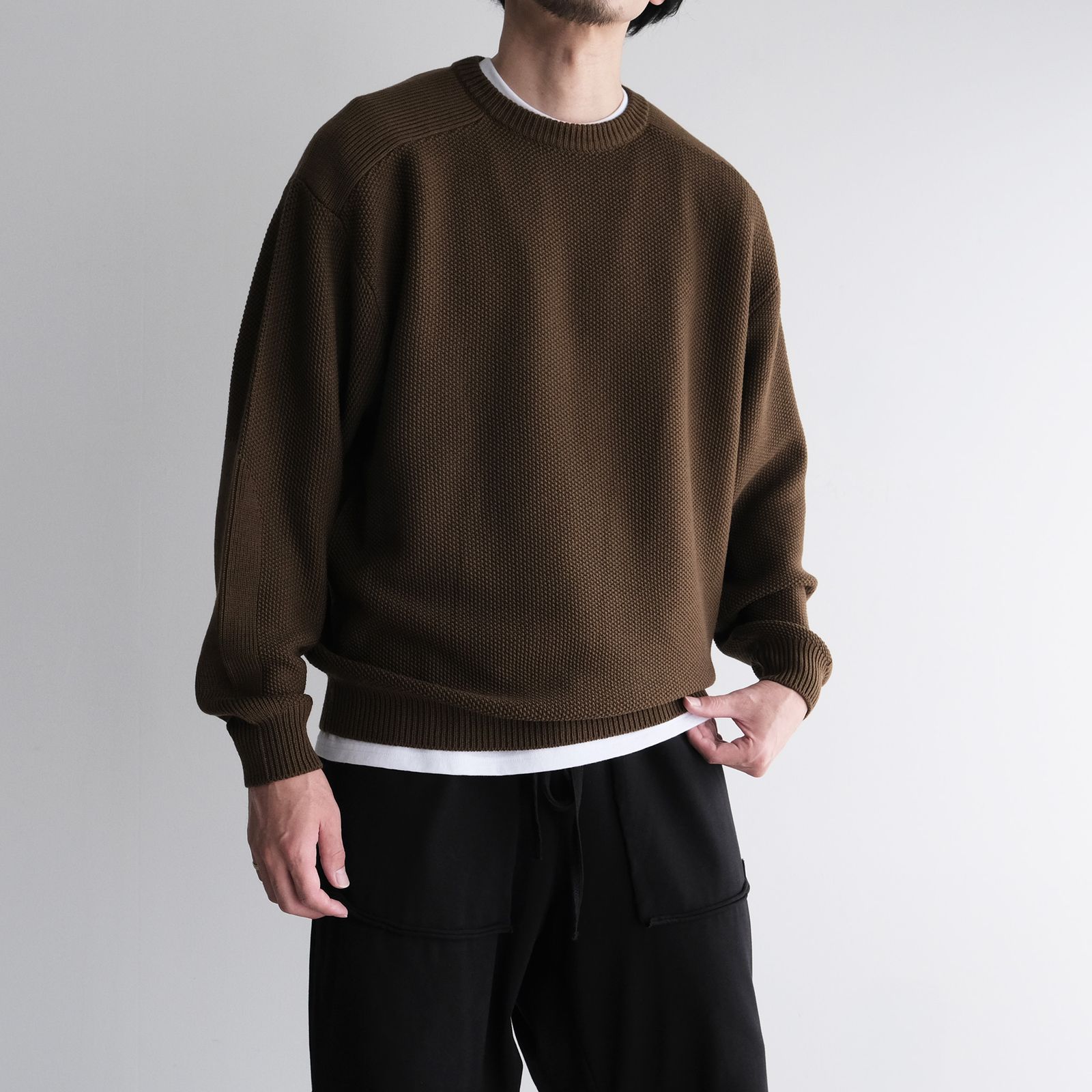 Soft Wool Command Sweather -ニット-（Brown / ブラウン）GU263-80600