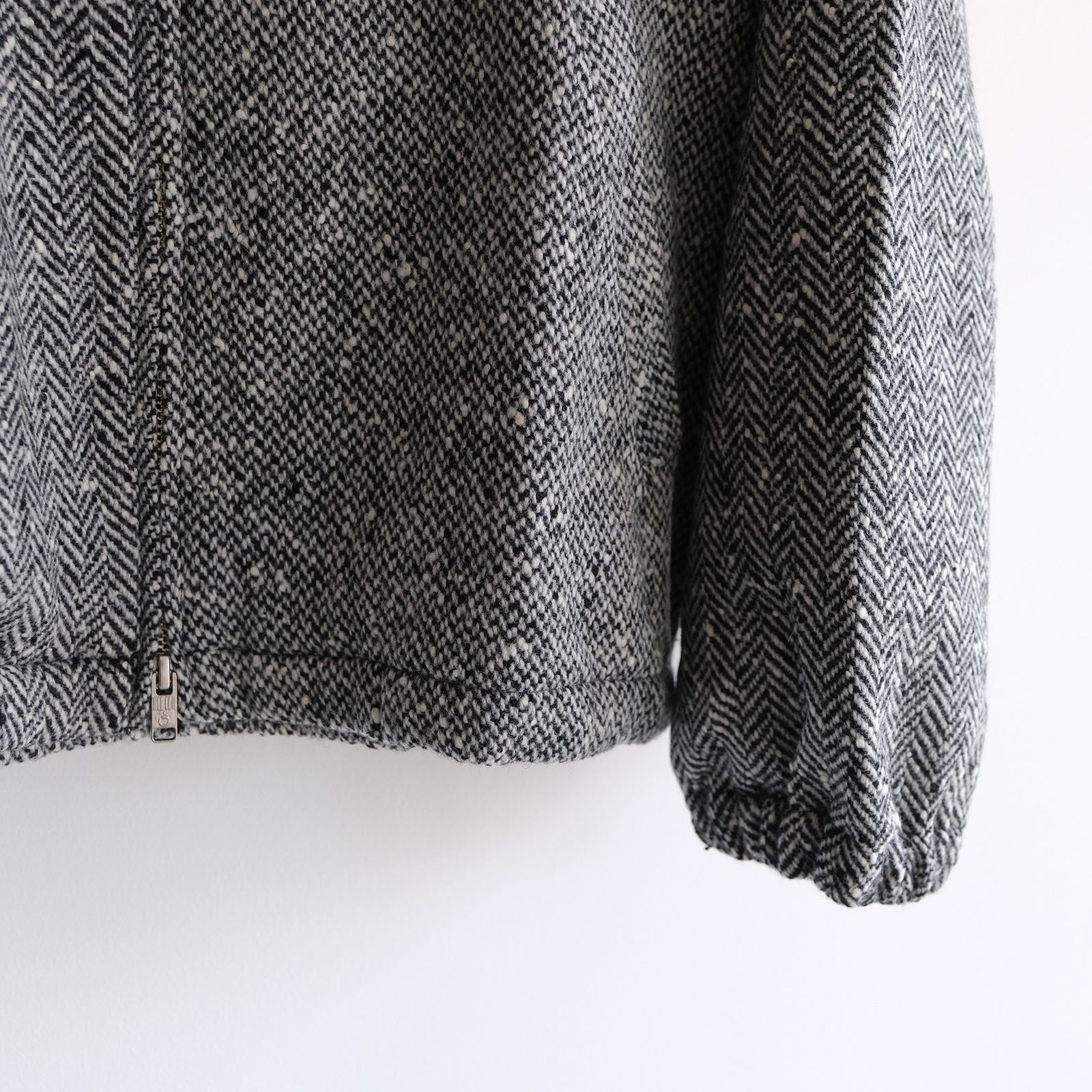 Tweed Zip Front Blouson -ブルゾン-（Black / ブラック）