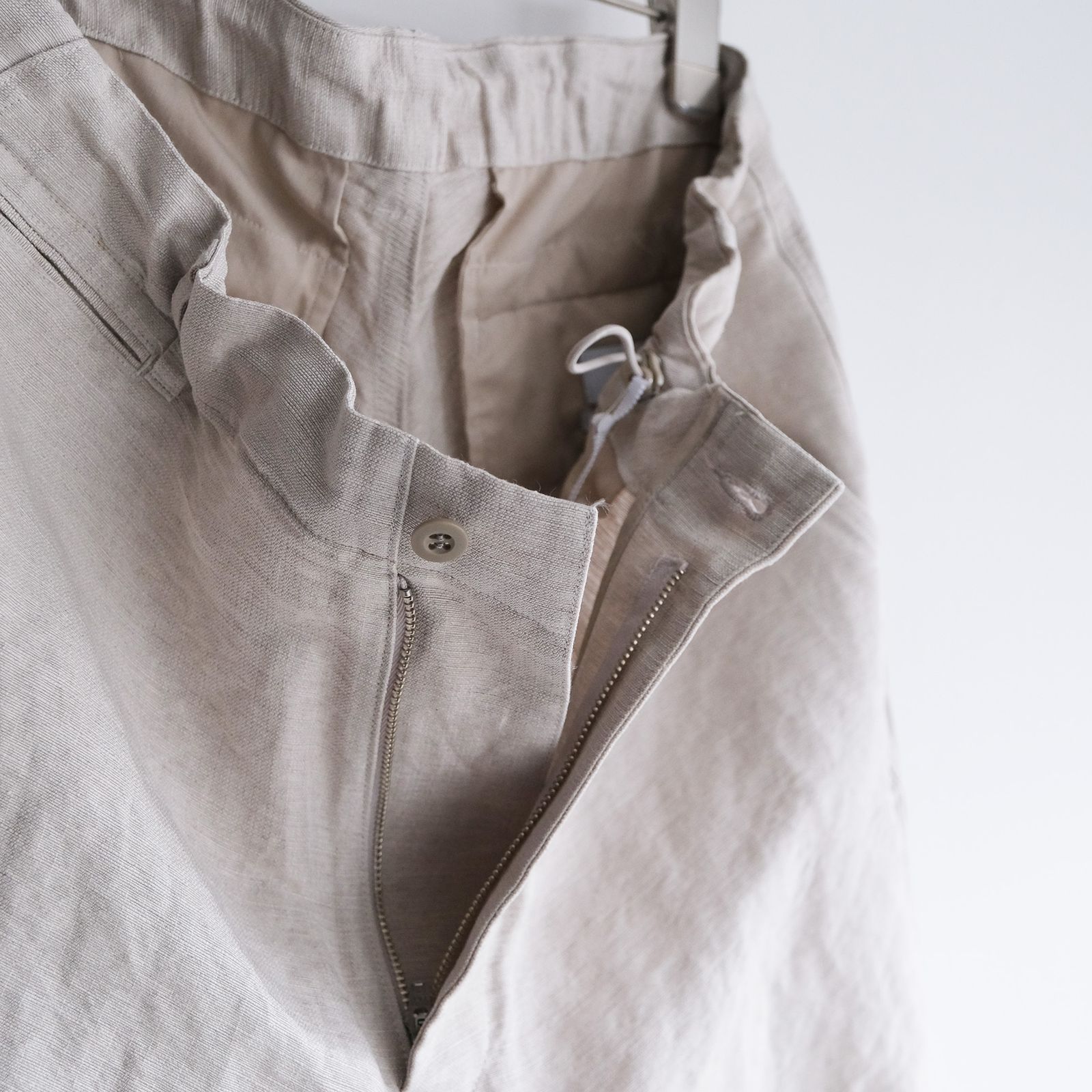 Linen Cupro Hopsack Military Shorts -ショーツ-（Ivory / アイボリー）GM261-40378