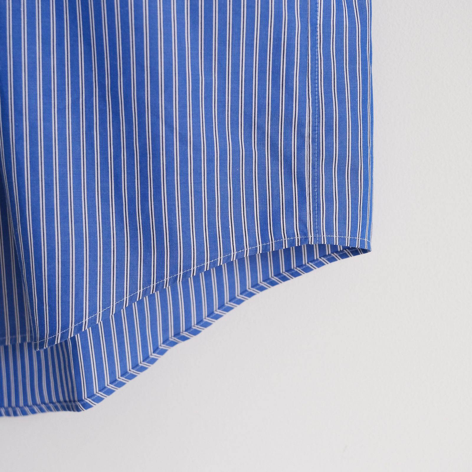 Sidogras L/S Oversized Band Collar Shirt -シャツ-（Blue Stripe / ブルーストライプ）