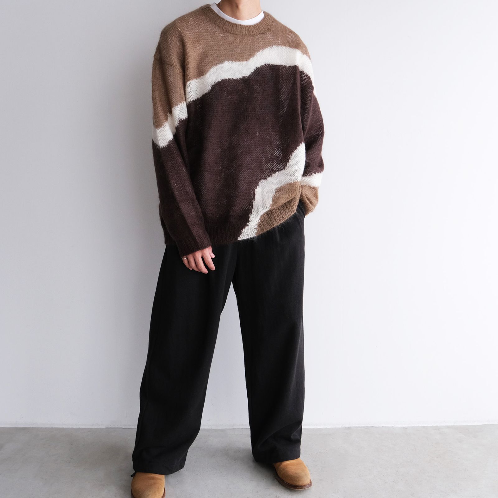 Hand Knitted Mohair Sweater -ニット-（Brown / ブラウン）