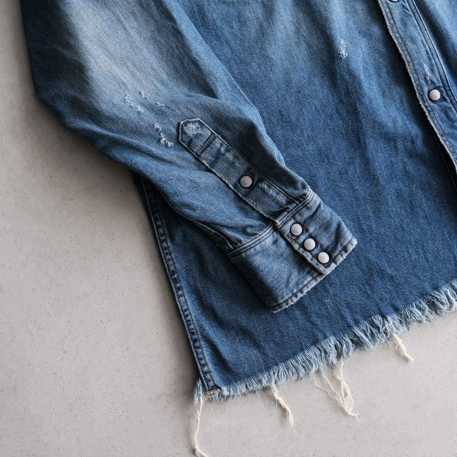 Cotton Denim -Western Shirts -シャツ-（L.Indigo / ライトインディゴ）
