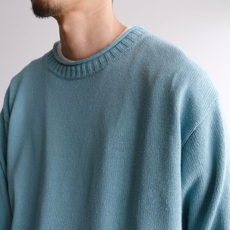 UNIVERSAL PRODUCTS - 『Silk Crew Neck Knit』-ニット-（L.BLUE 