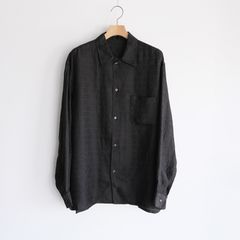 Cupro-Regular Collar L/S Shirts -シャツ-（Charcoal / チャコール）