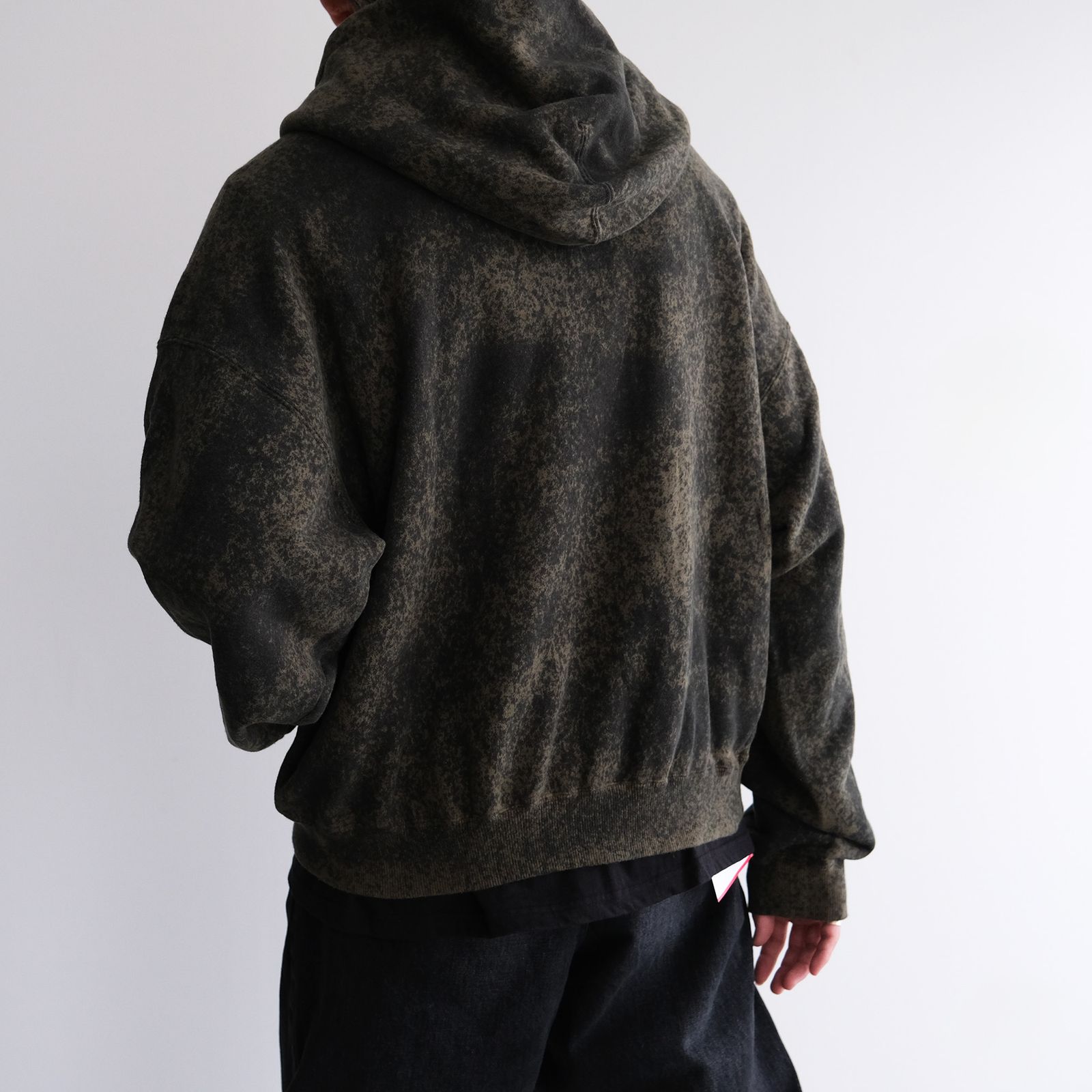 Hand Dye Twist Parka -パーカー-（Olive×Black / オリーブ×ブラック）