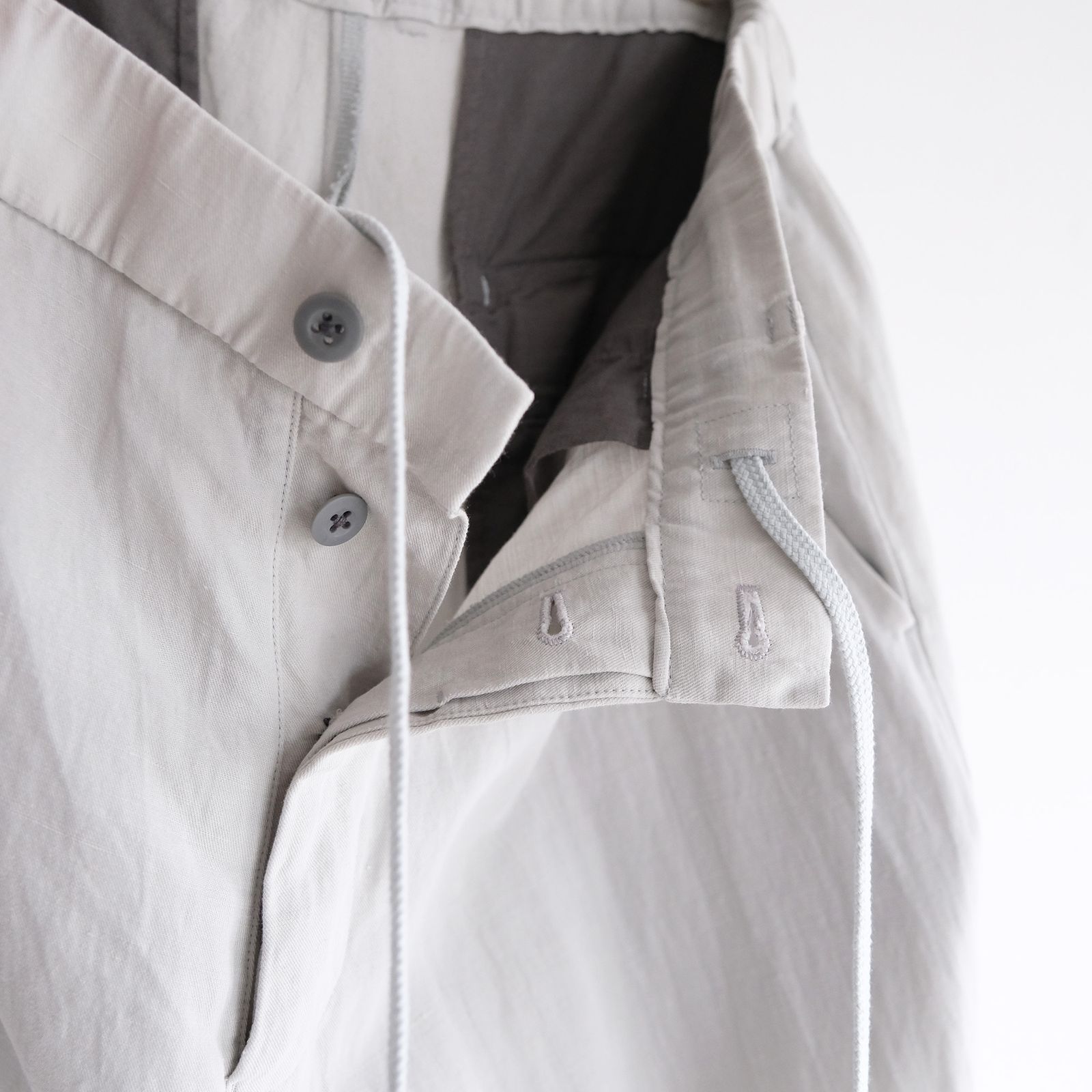 Cotton Linen Voile Loose Fit Pants -パンツ-（Sax / サックス）