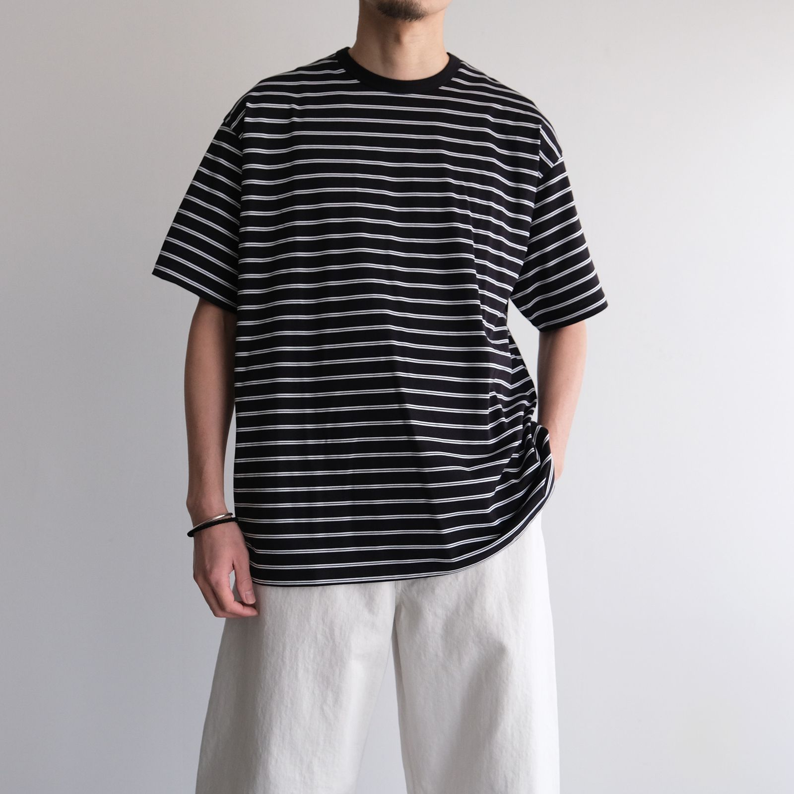 Tri Spun Border S/S Tee -Tシャツ-（Black×White / ブラック×ホワイト）GU261-70120B