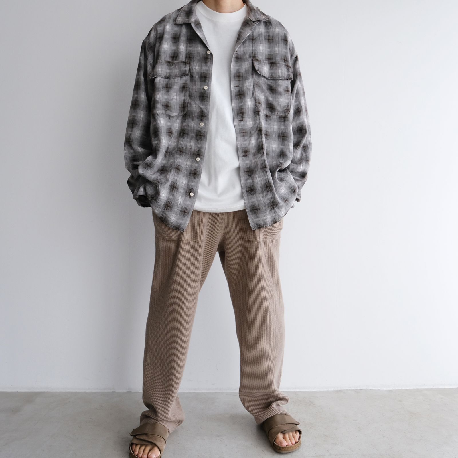 Waffle Jogger Pants -パンツ-（Gray Beige / グレーベージュ）