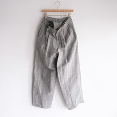 Linen Cupro Back Satin Belted Pants -パンツ-（Gray / グレー）GM261-40371