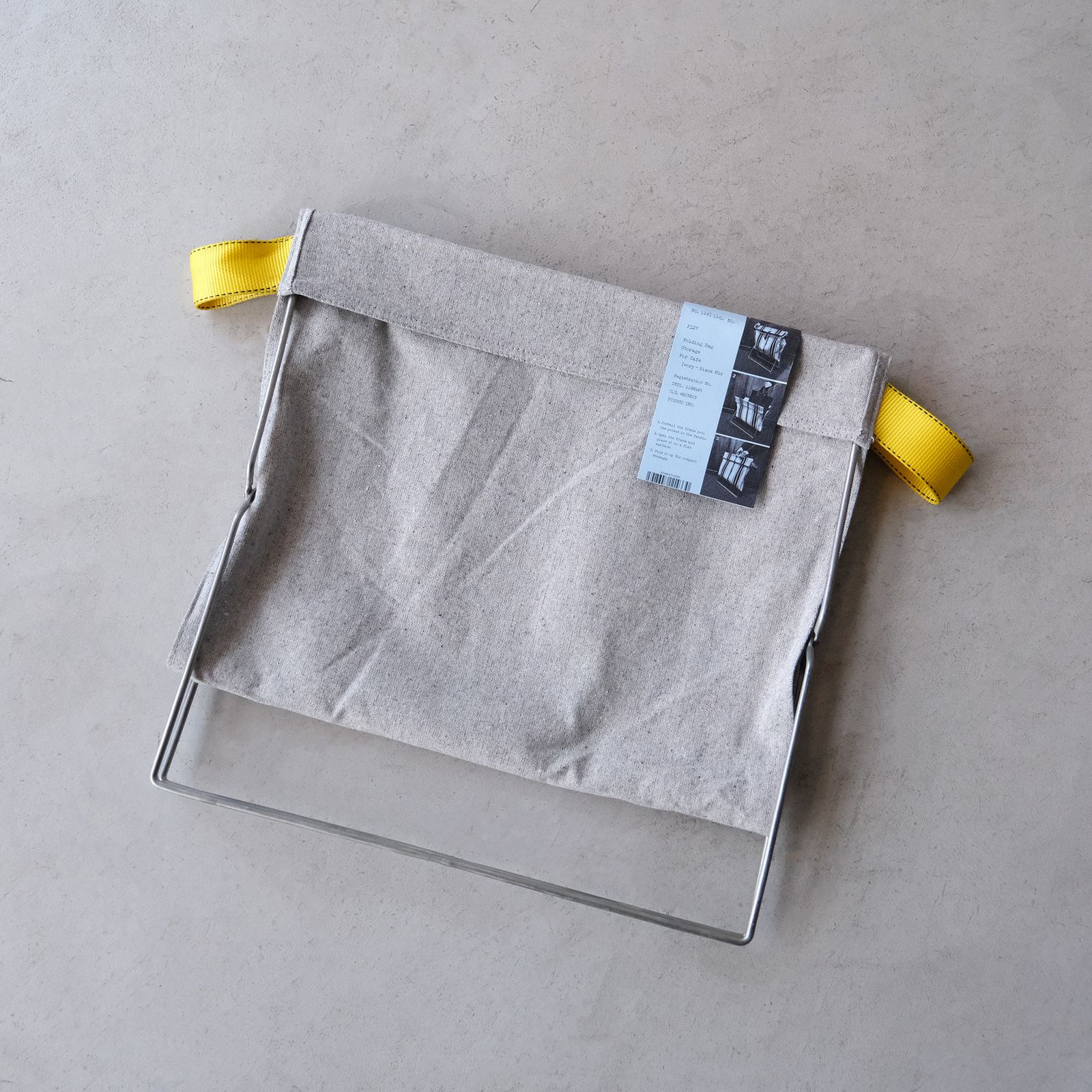 FOLDING BAG STORAGE FOR CAFÉ -収納-（Ivory Black Mix / アイボリーブラックミックス）