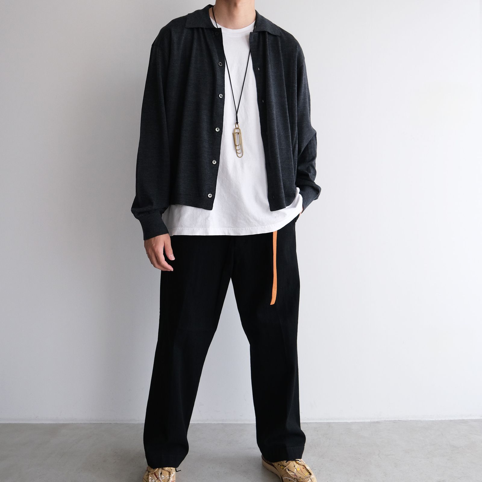 Knit Cardigan -ニット-（Charcoal / チャコール）