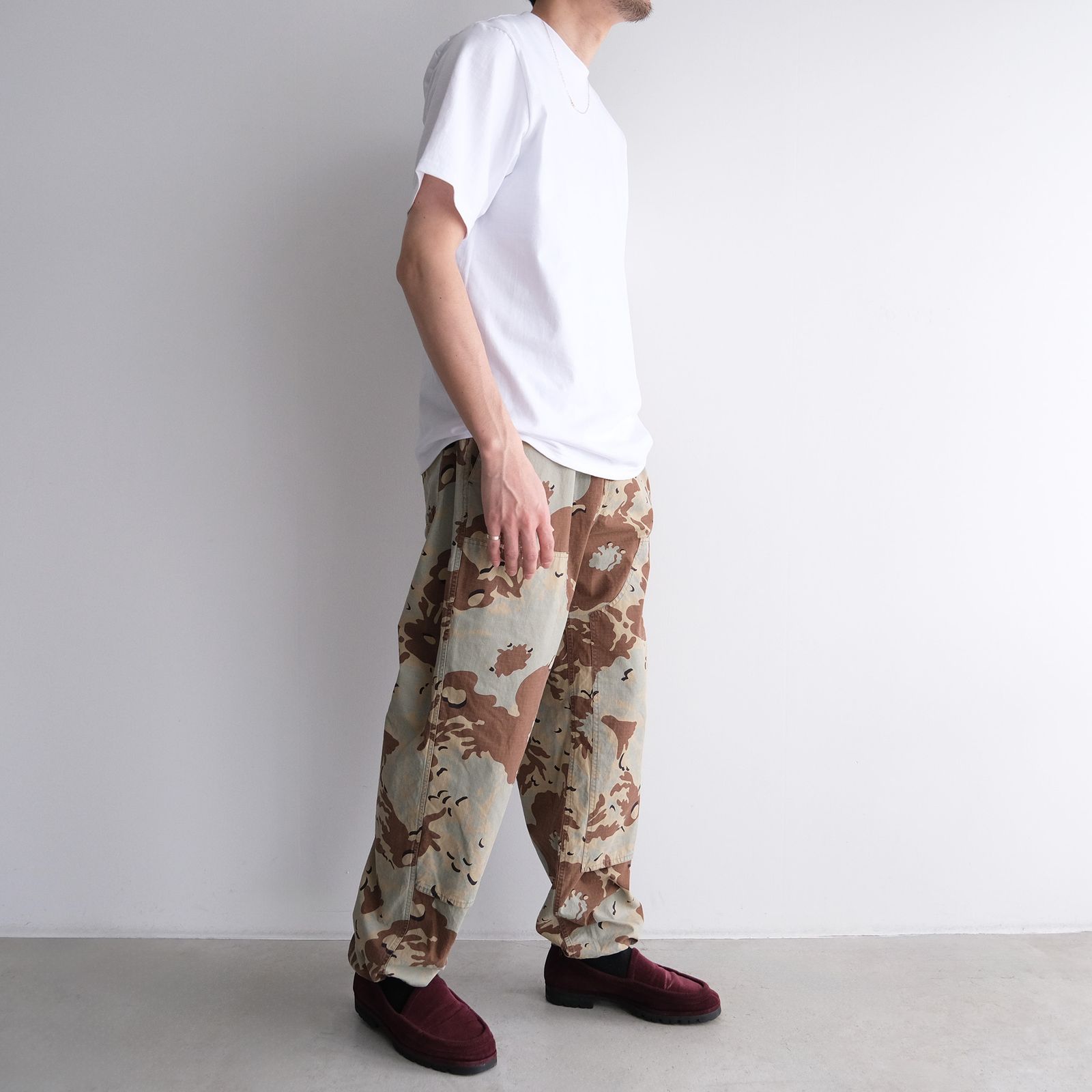 Camo Flower Double Knee Pants -パンツ-（Beige / ベージュ）