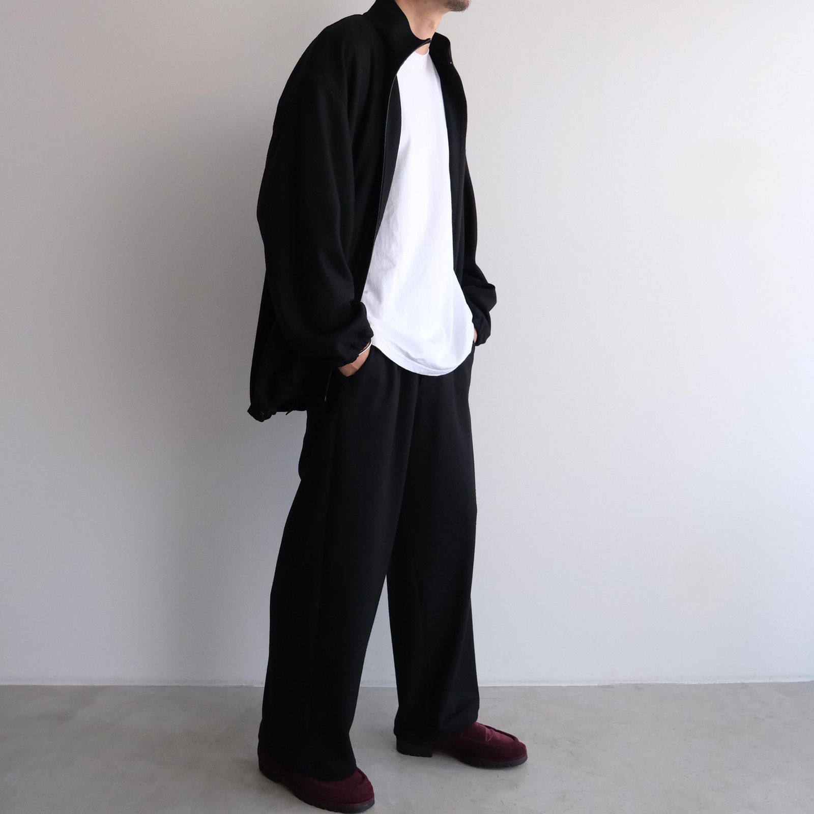Wool Smooth Flannel Track Blouson -ブルゾン-（Black / ブラック）GU253-30220B