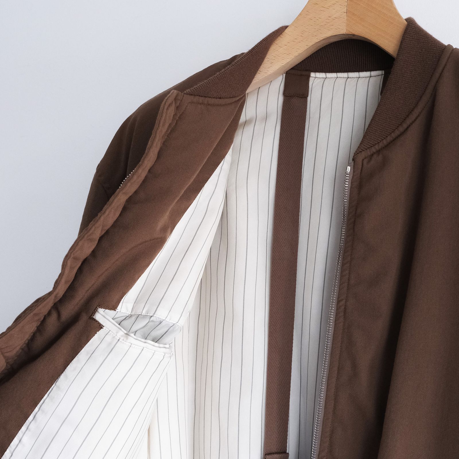 Fulled Wool Twill Flight Jacket -ジャケット-（Brown / ブラウン）GU263-30411