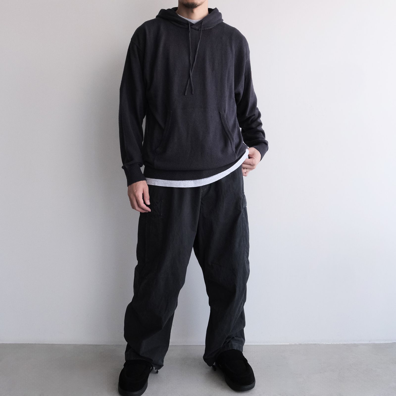Silk Knit Parka -ニット-（Dark Navy / ダークネイビー）