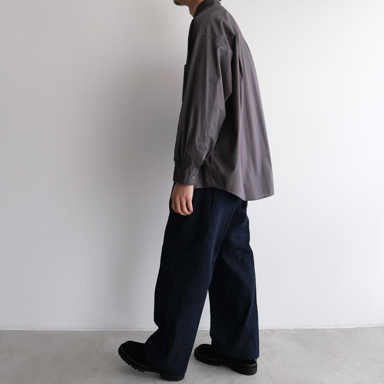 Broad L/S Oversized Regular Collar Shirt -シャツ-（C.Gray / C.グレー）GM261-50001B