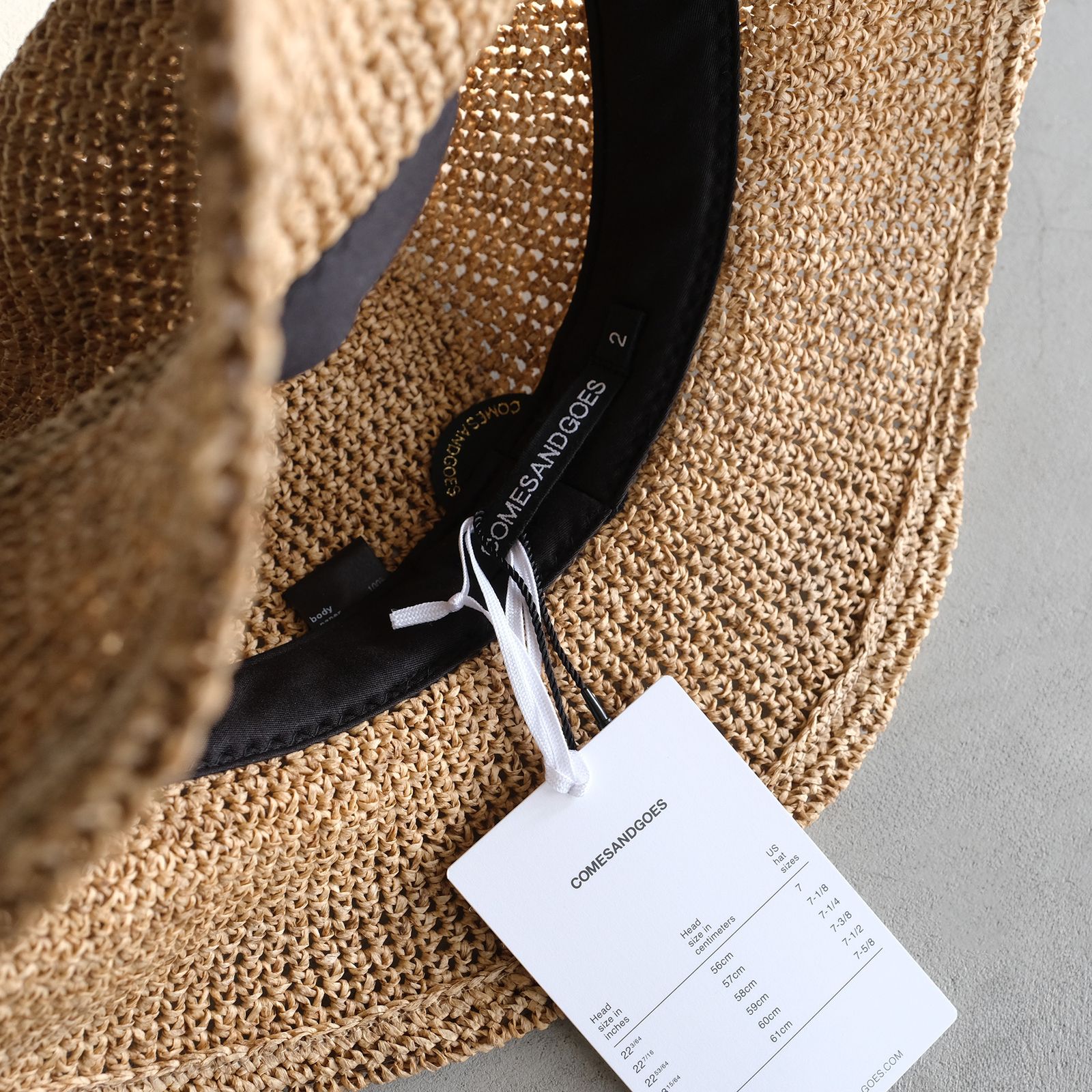 Paper Crochet Hat -ハット-（Natural / チャコール）