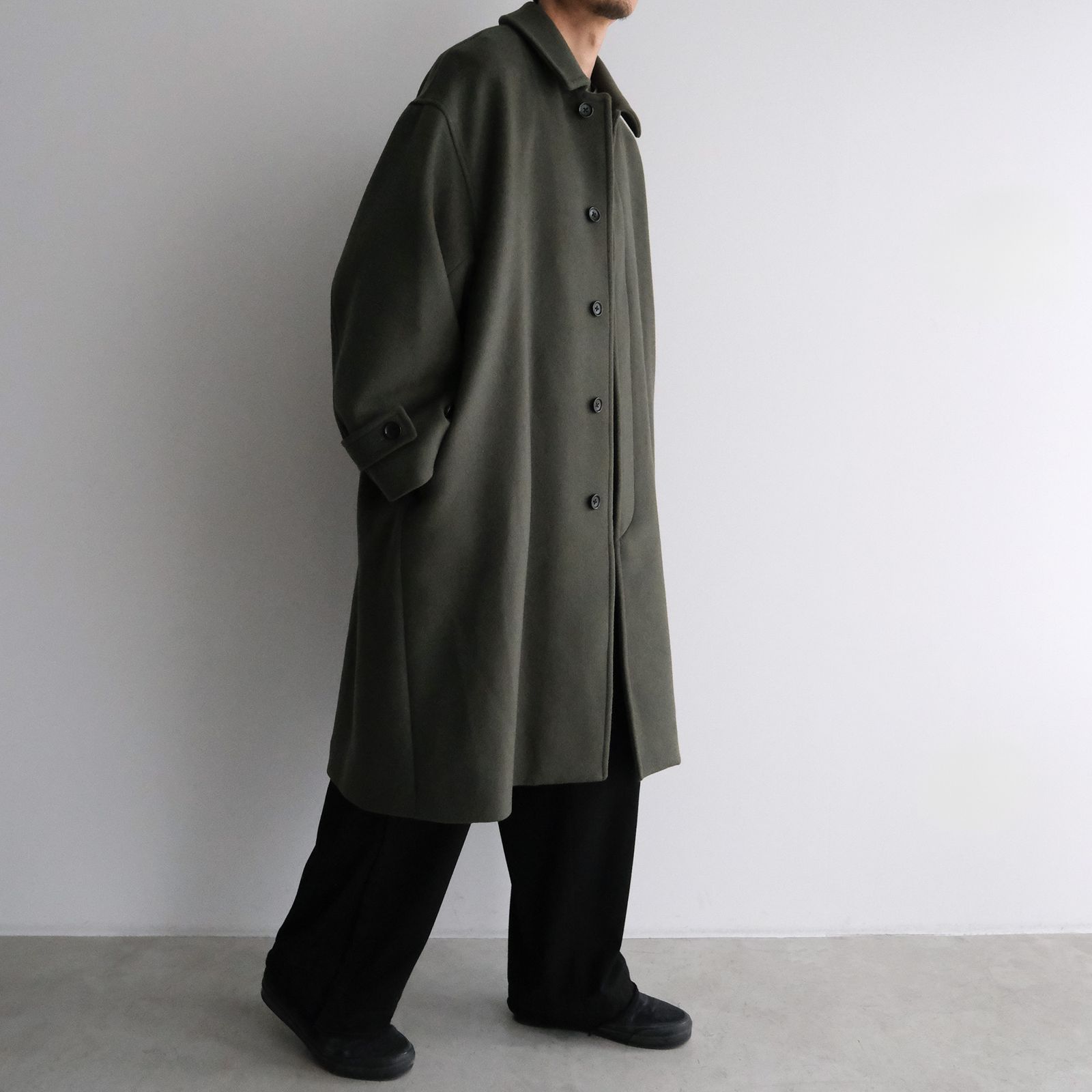 Light Melton Oversized Coat -コート-（Green / グリーン）