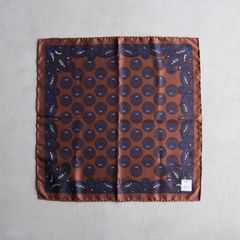 Paisley Silk Bandana Scarf -スカーフ-（Brown / ブラウン）