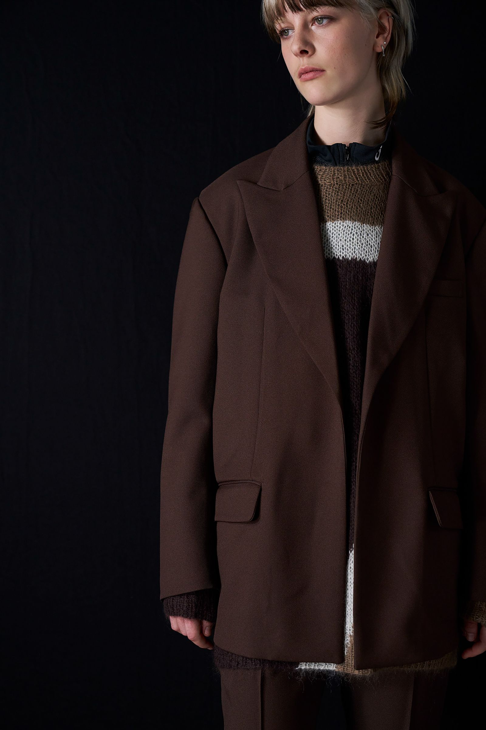 Hand Knitted Mohair Sweater -ニット-（Brown / ブラウン）