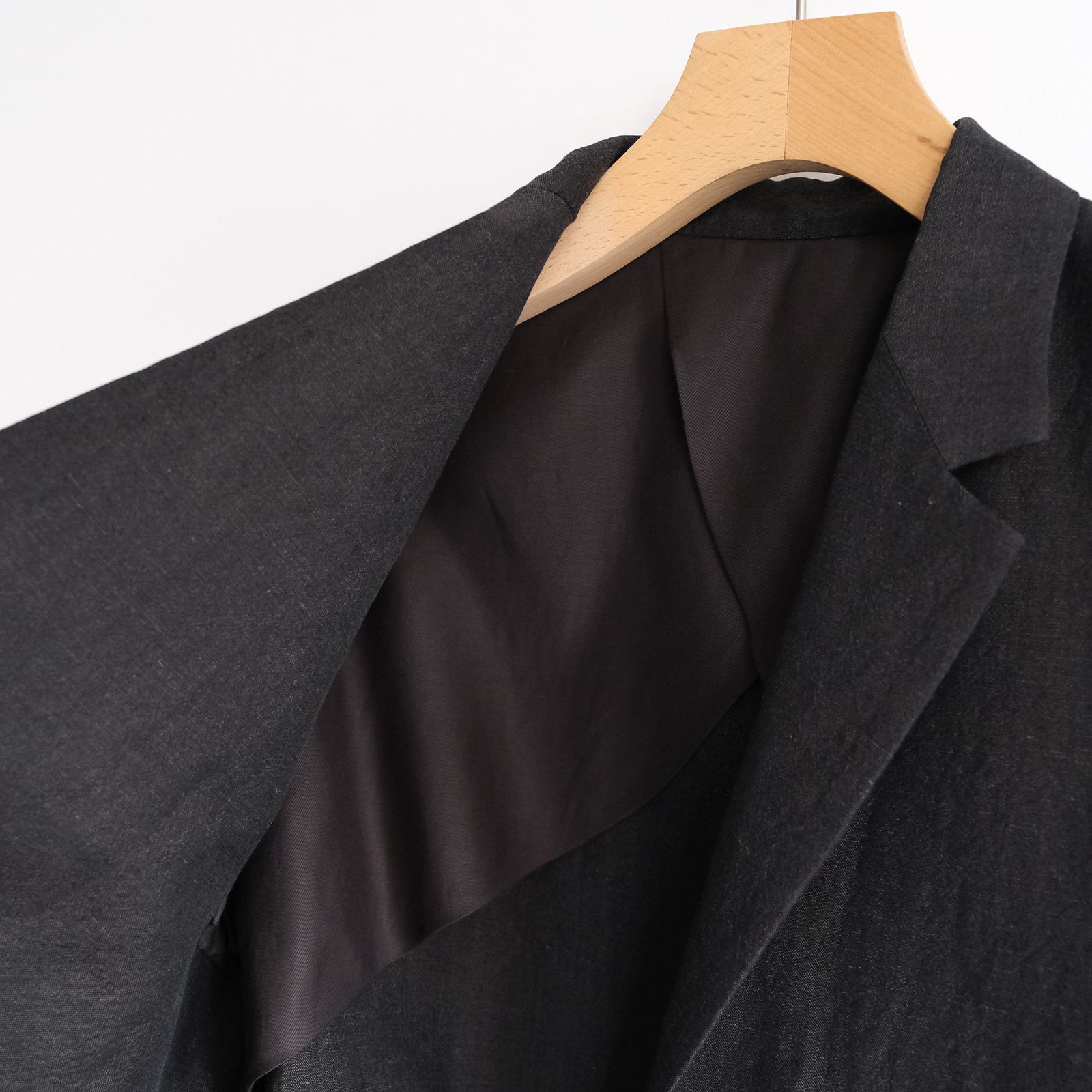Wool Linen 2B Jacket -ジャケット-（Charcoal / チャコール）