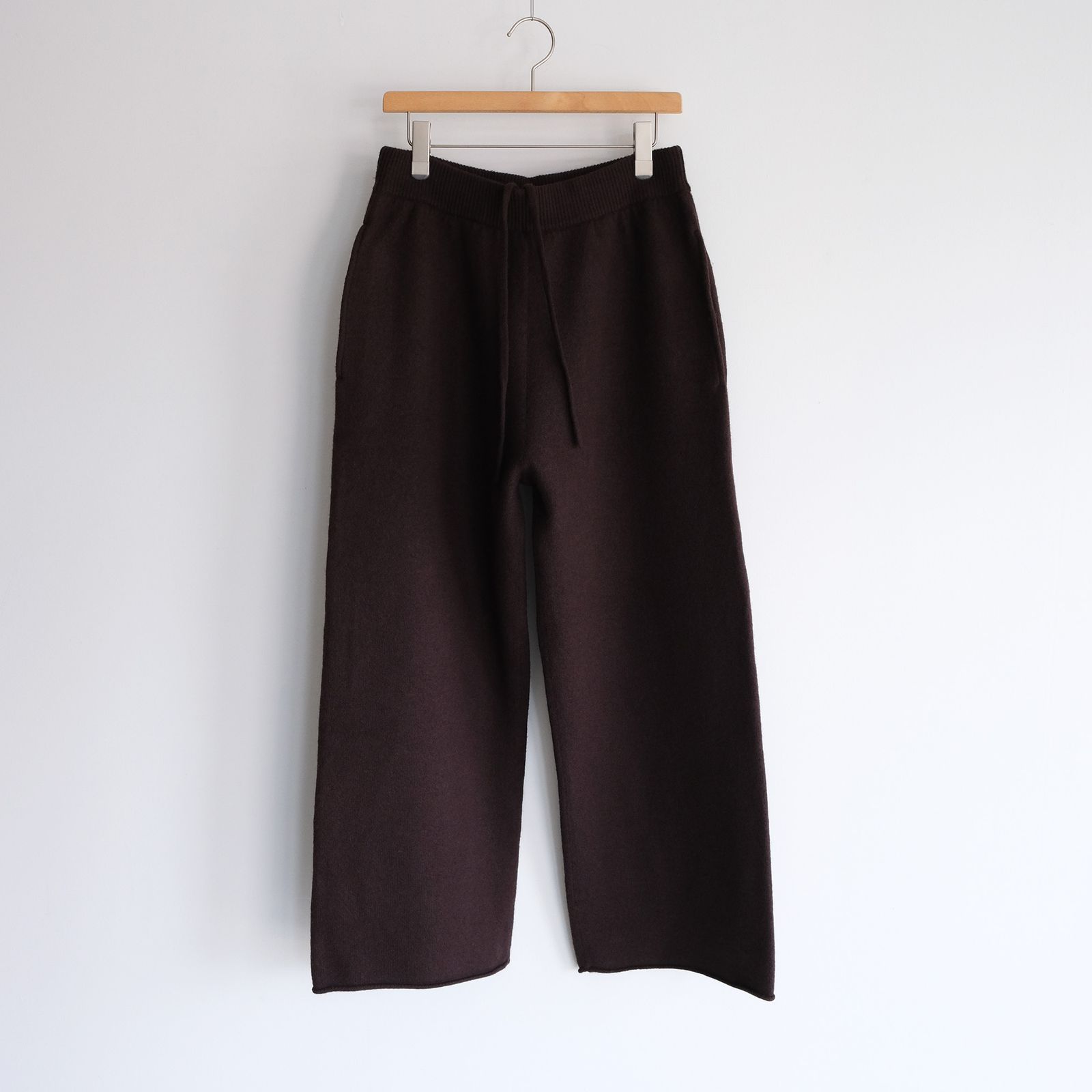 Felted Merino Wool Knit Pants -パンツ-（Brown / ブラウン）