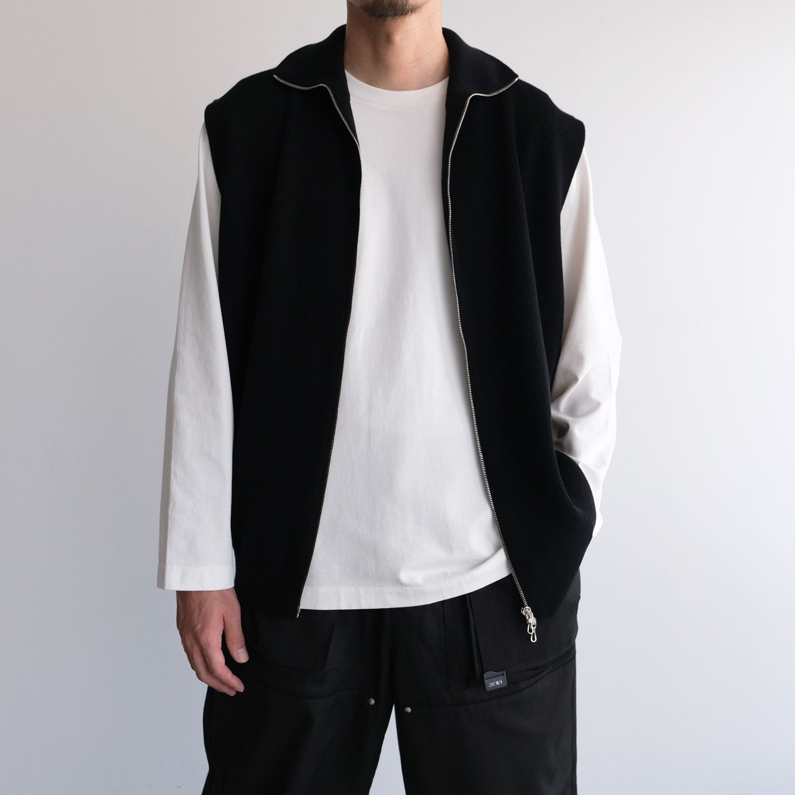 Graphpaper - Hight Density Drivers Knit Vest -ニット-(Black Graphpaper - Hight Density Drivers Knit Vest -ニット-(Black