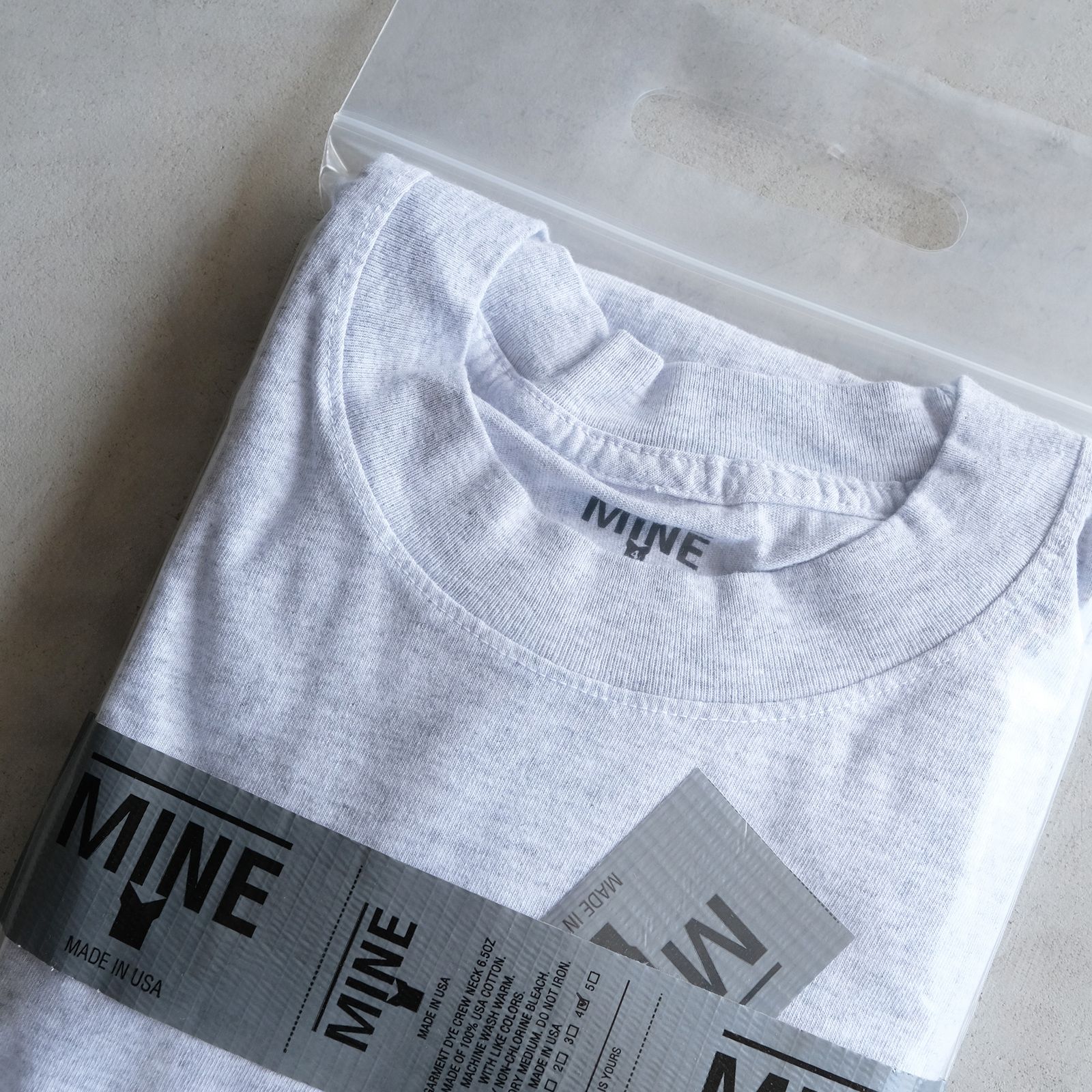 MINE Duct Tape L/S T-Shirt / Black Label -Tシャツ-（Ash Gray / アッシュグレー）