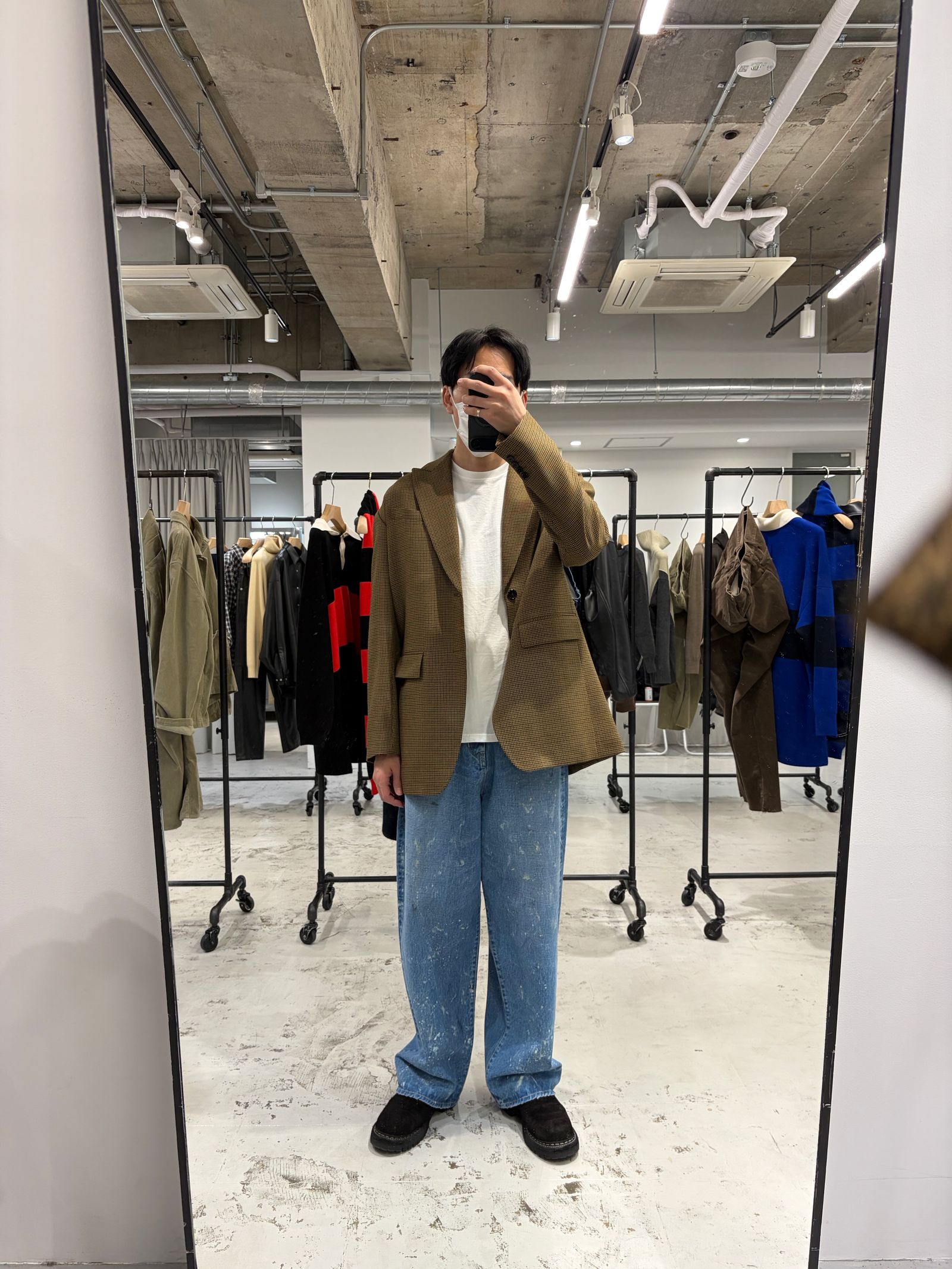 Baggy 5 pocket Pants -デニム-（Blue Used Print / ブルーユーズドプリント）