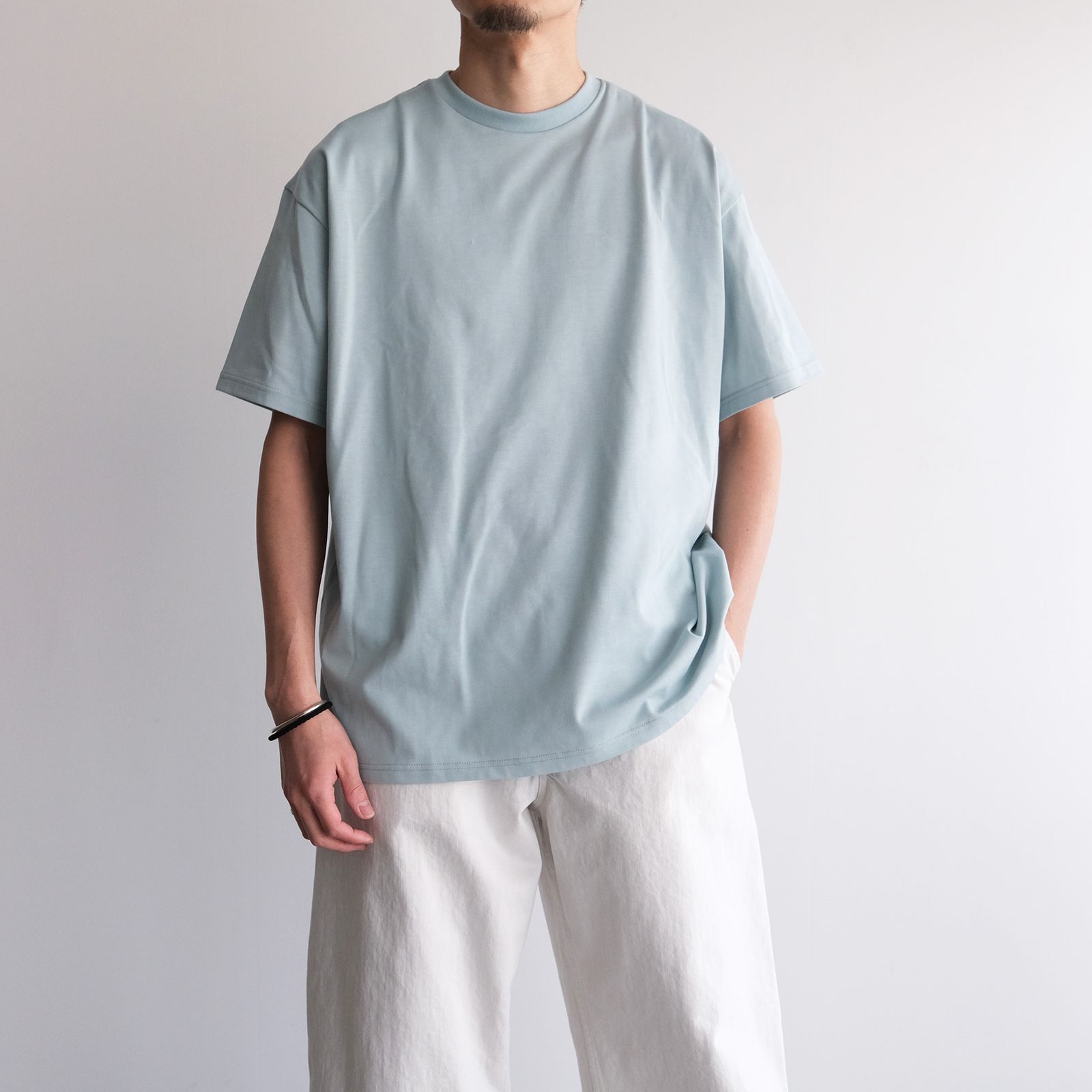 Tri Spun Cotton S/S Oversized Tee -Tシャツ-（Smoke Blue / スモークブルー）GM261-70351