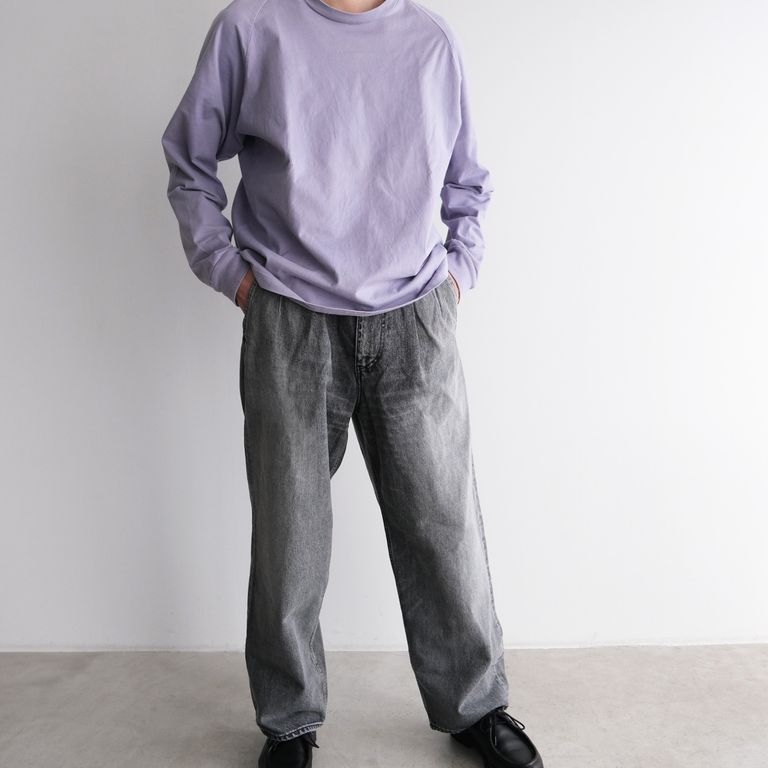 Graphpaper - Selvage Denim Two Tuck Pants -パンツ-（Black Light 
