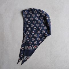 Paisley Silk Hoody Scarf -スカーフ-（Navy / ネイビー）