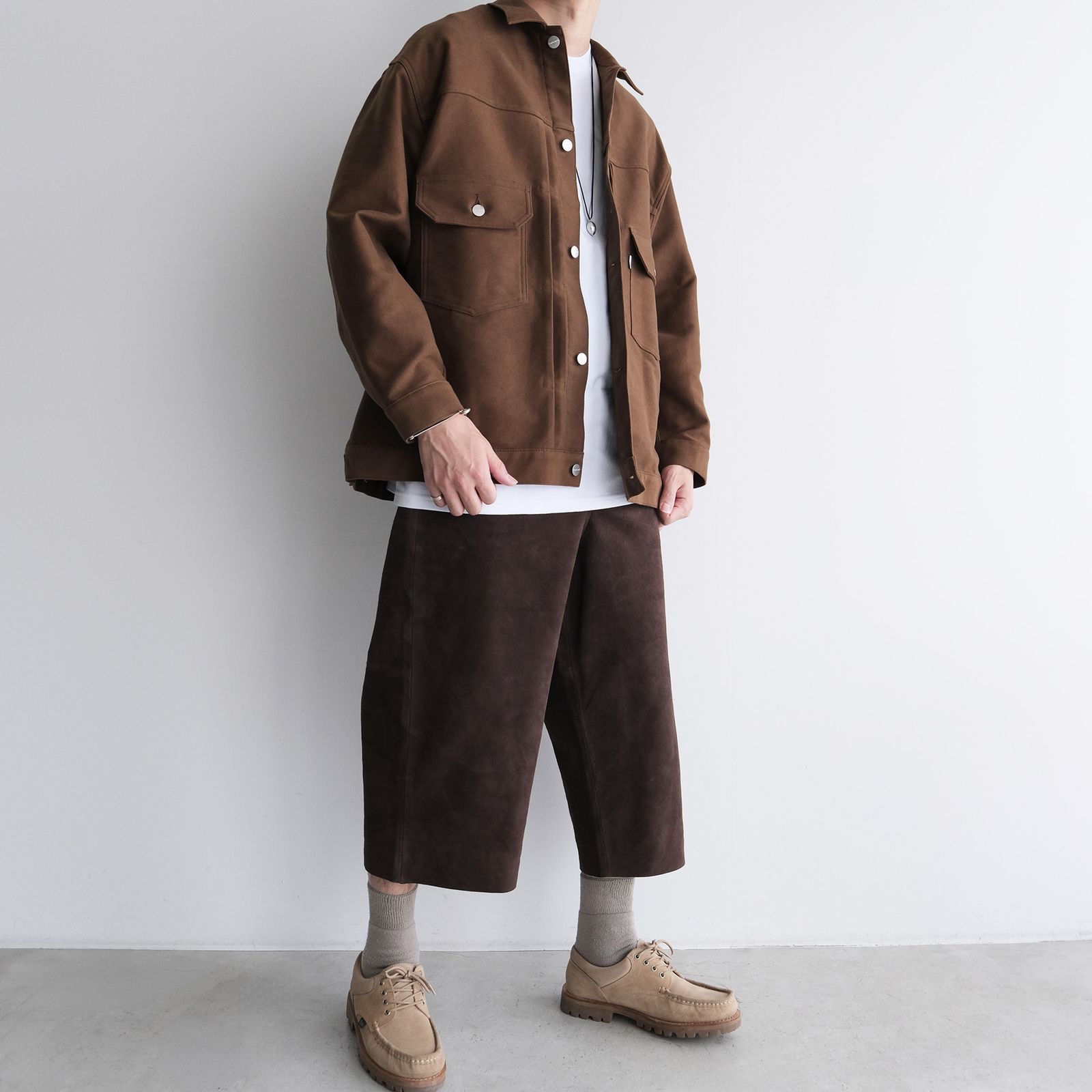 Cotton Double Serge Jacket -ジャケット-（Brown / ブラウン）GM263-20450
