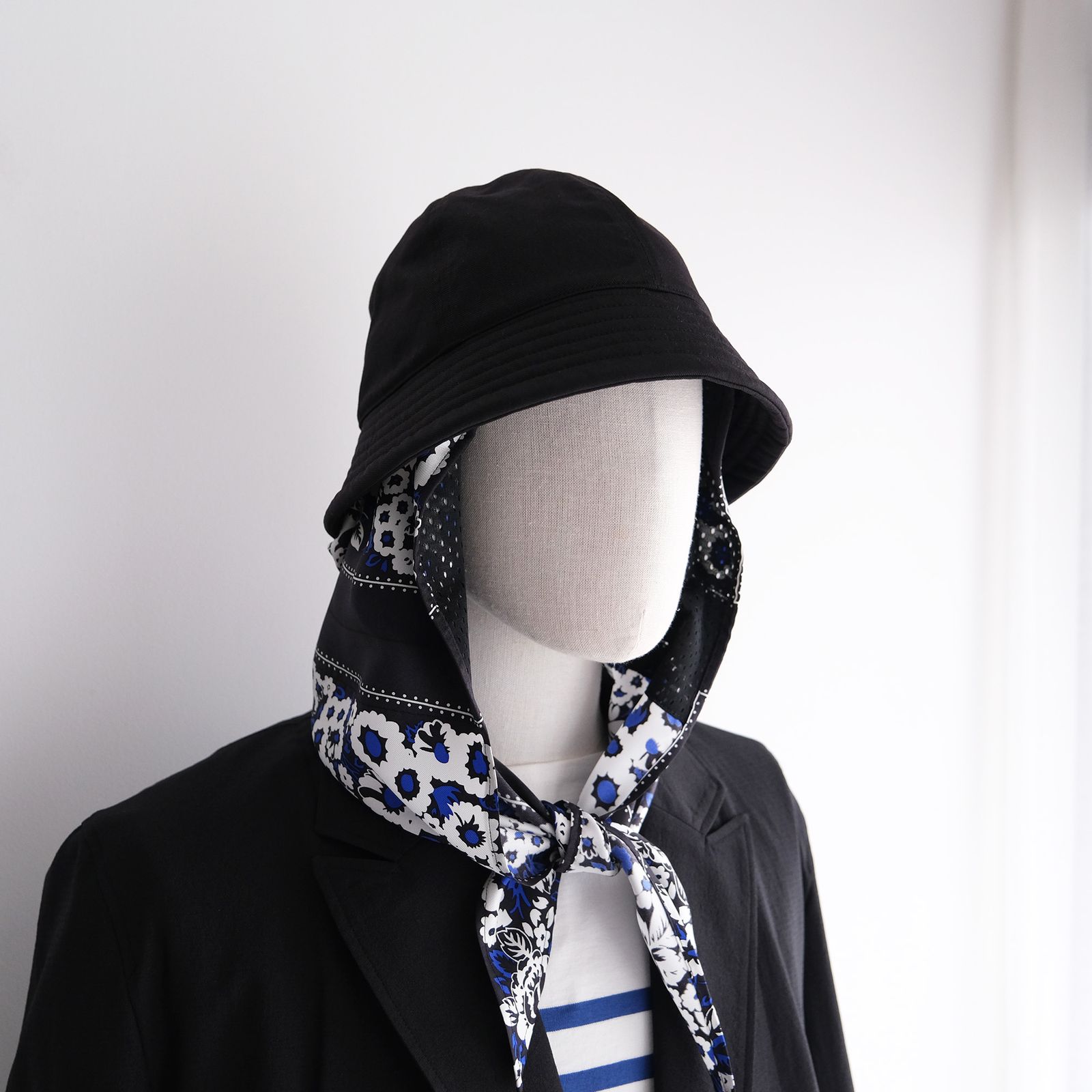 NOMARHYTHM TEXTILE - DYG Hoody Silk Scarf -スカーフ-（Black