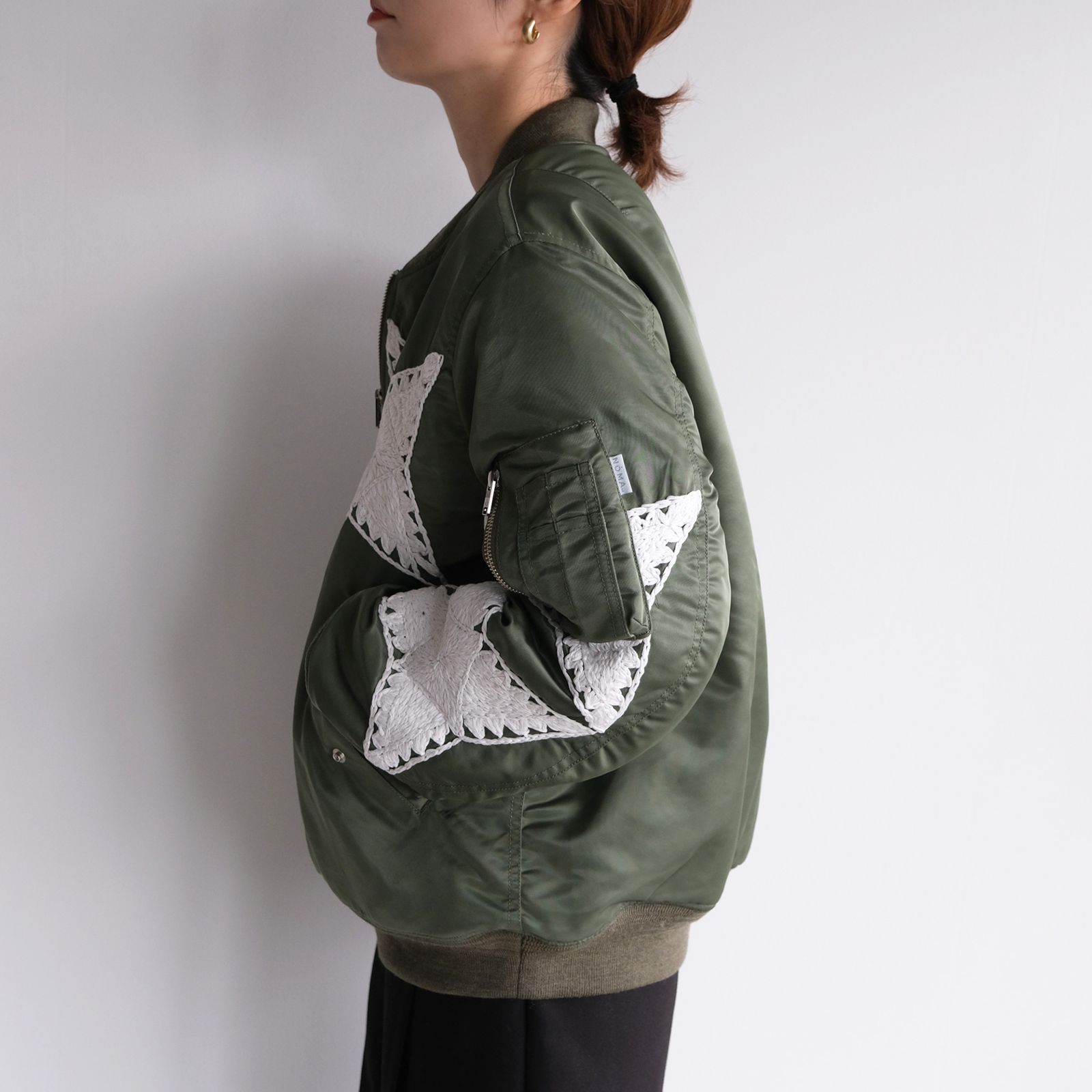 The Craft Hand Embroidery Flight Jacket -ジャケット-（Olive / オリーブ）